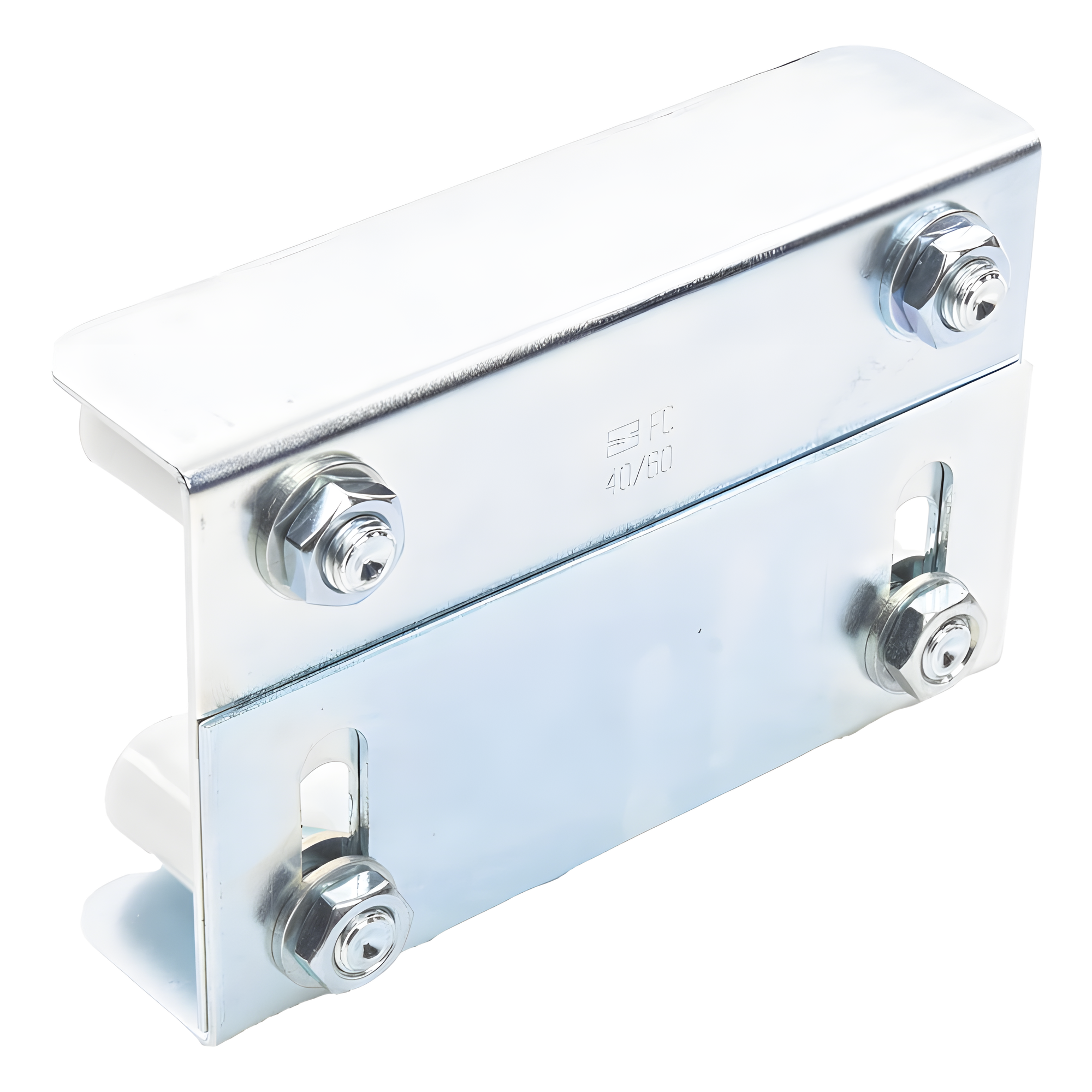 Guía Superior Ajustable / 4 Rodillos Nylon 30 mm / Acero Galvanizado / Puertas 35-62 mm / 2.27 kg — COMUNELLO · SKU 1130-6005-001