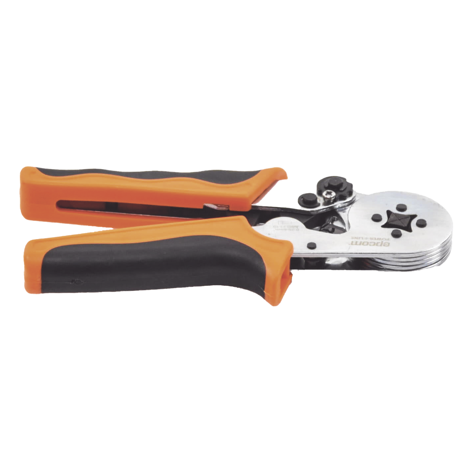 Pinza para Prensado / 26-10 AWG / 0.25-6.0 mm² / Casquillo Cuadrado / Trinquete Ergonómico / 175x75x20 mm / 0.57 ft x 0.25 ft x 0.07 ft — EPCOM POWERLINE · SKU EPUD64