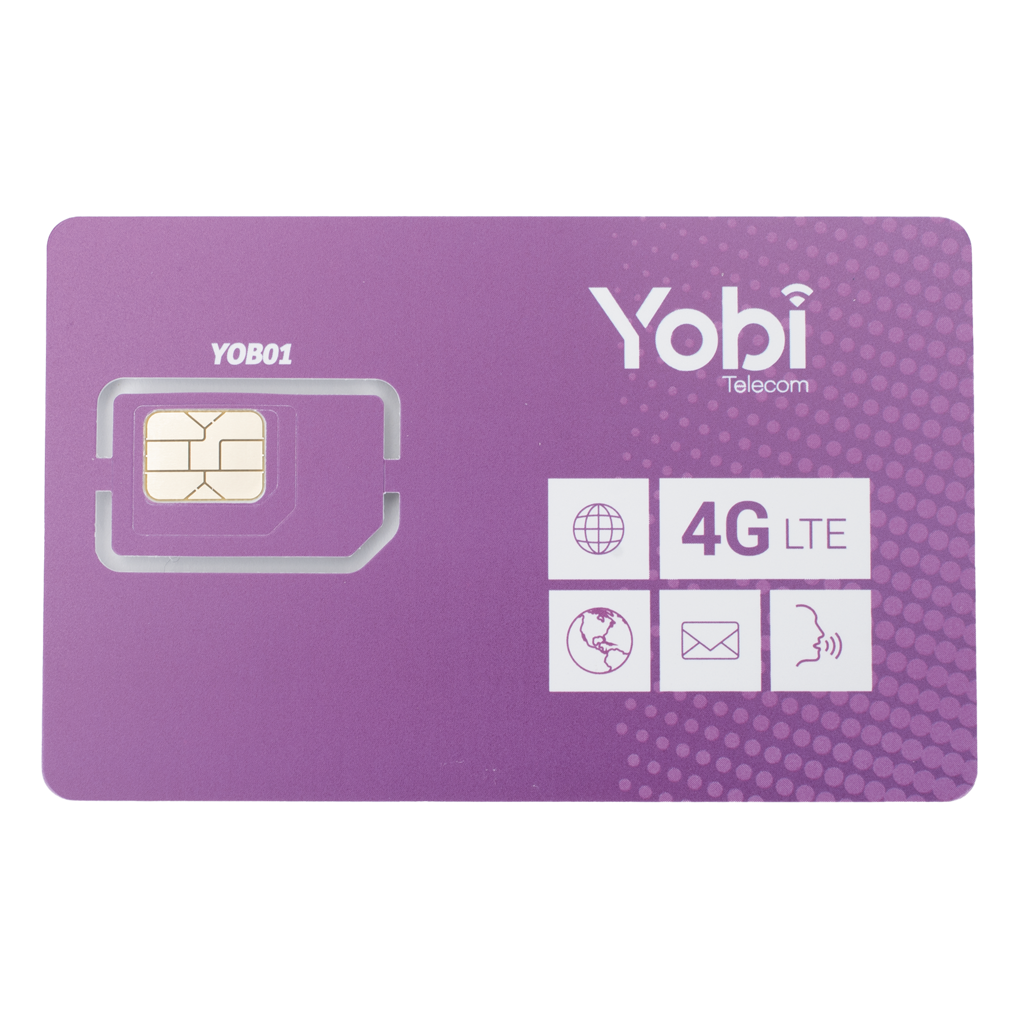 SIM de Datos / 10 GB Mensuales / 12 Meses de Servicio / 2G 3G 4G 5G / Roaming EU y Canadá 15 días — YOBI · SKU SIM10GBYOBI