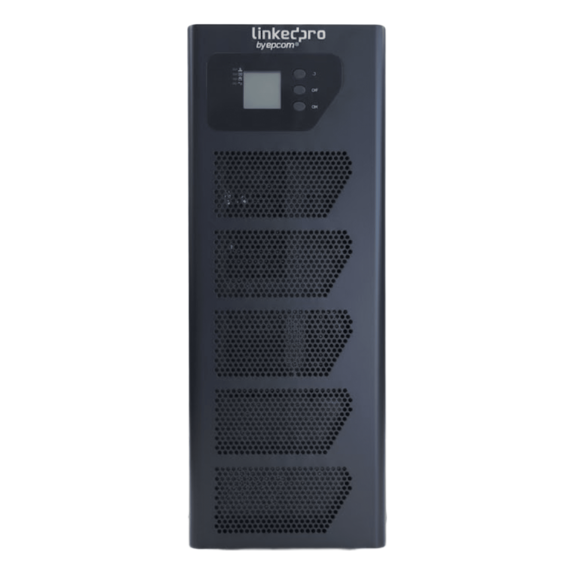 UPS Online de Doble Conversión / 10 kVA / 10 kW / Salida Fase Dividida 220V o 2 x 120V / Paralelismo hasta 4 Unidades / Pantalla LCD Táctil 7" / Onda Senoidal Pura — LINKEDPRO BY EPCOM · SKU LP10KSPT