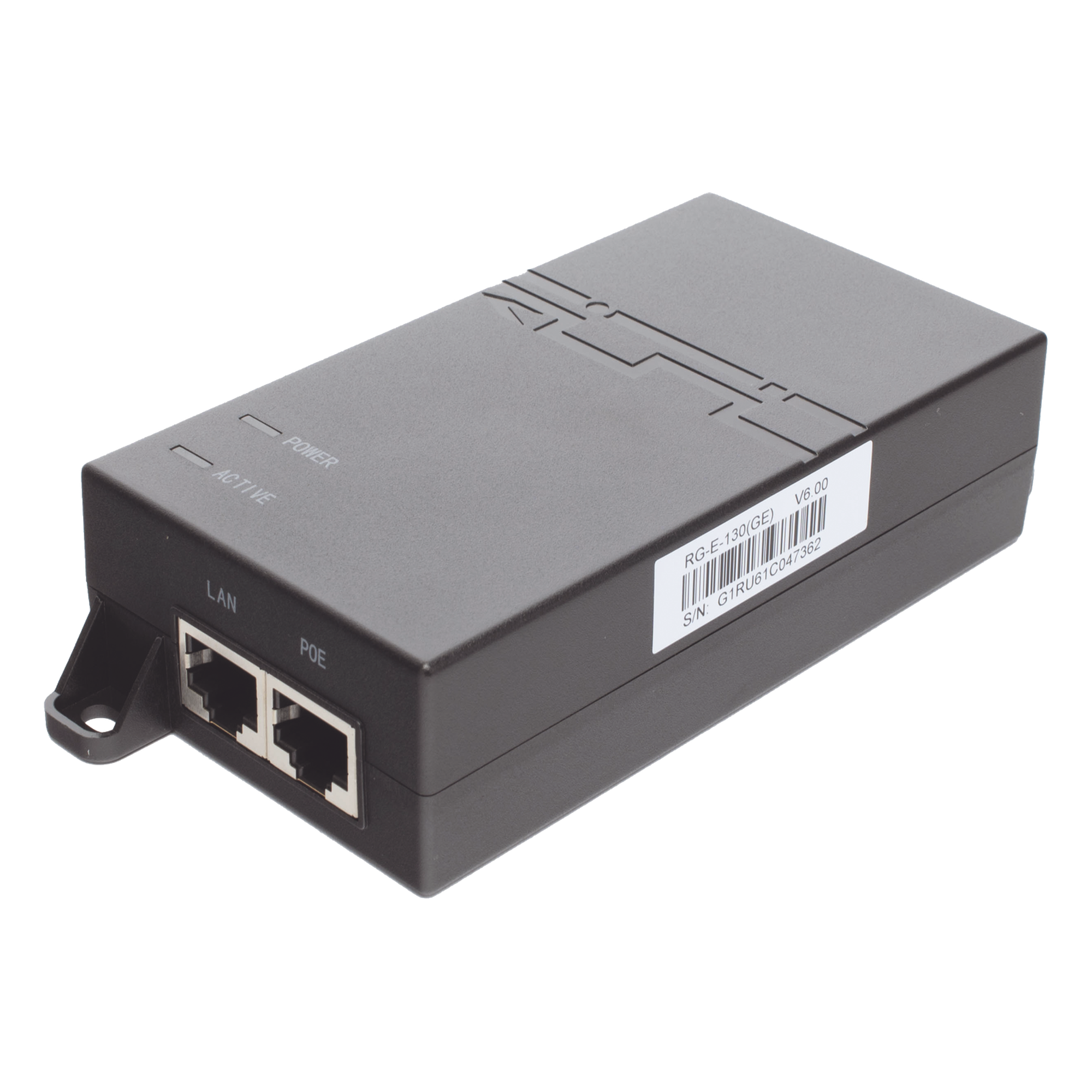 Inyector PoE / 802.3at 30 W / Gigabit / 2 Puertos LAN / Entrada 100-240 V CA / IEC C5