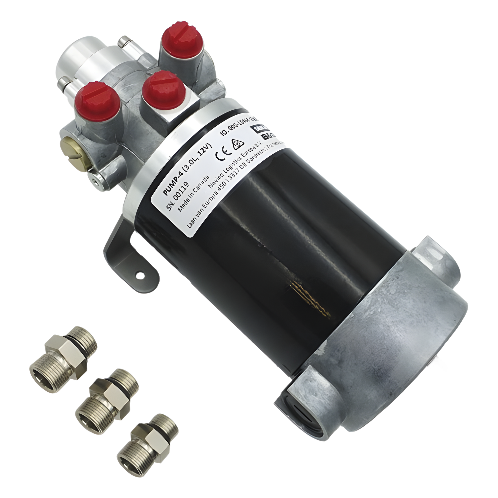 Bomba Hidráulica de Engranajes / 12 V CC / Reversible / Caudal 3.0 L/min / Desplazamiento 290-960 cc / Conexiones ORB / Embarcaciones hasta 21 m (70 ft) — SIMRAD · SKU 000-15446-002