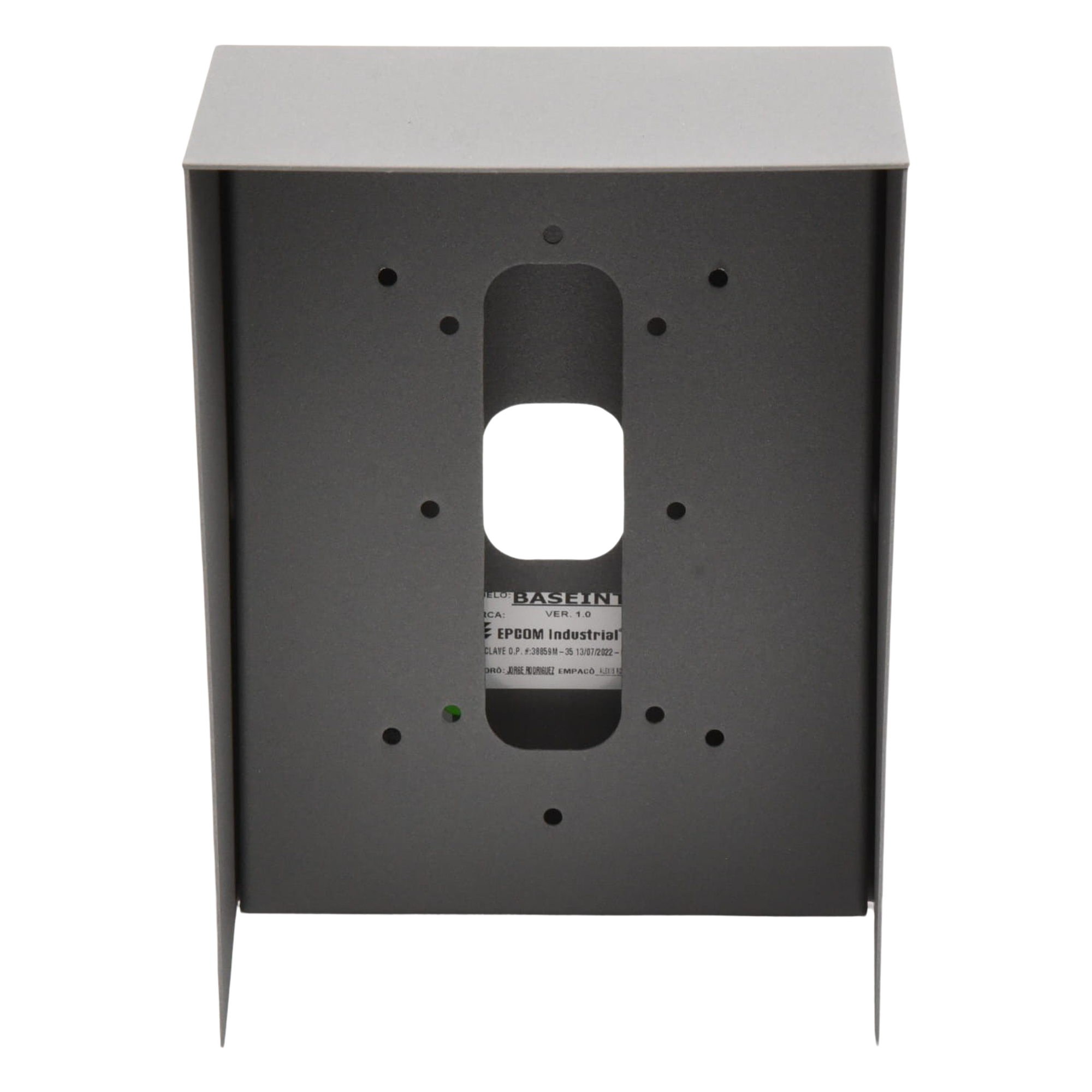 Cubierta Industrial para montaje de Porteros IP Fanvil y Grandstream, pintura electrostática color gris.