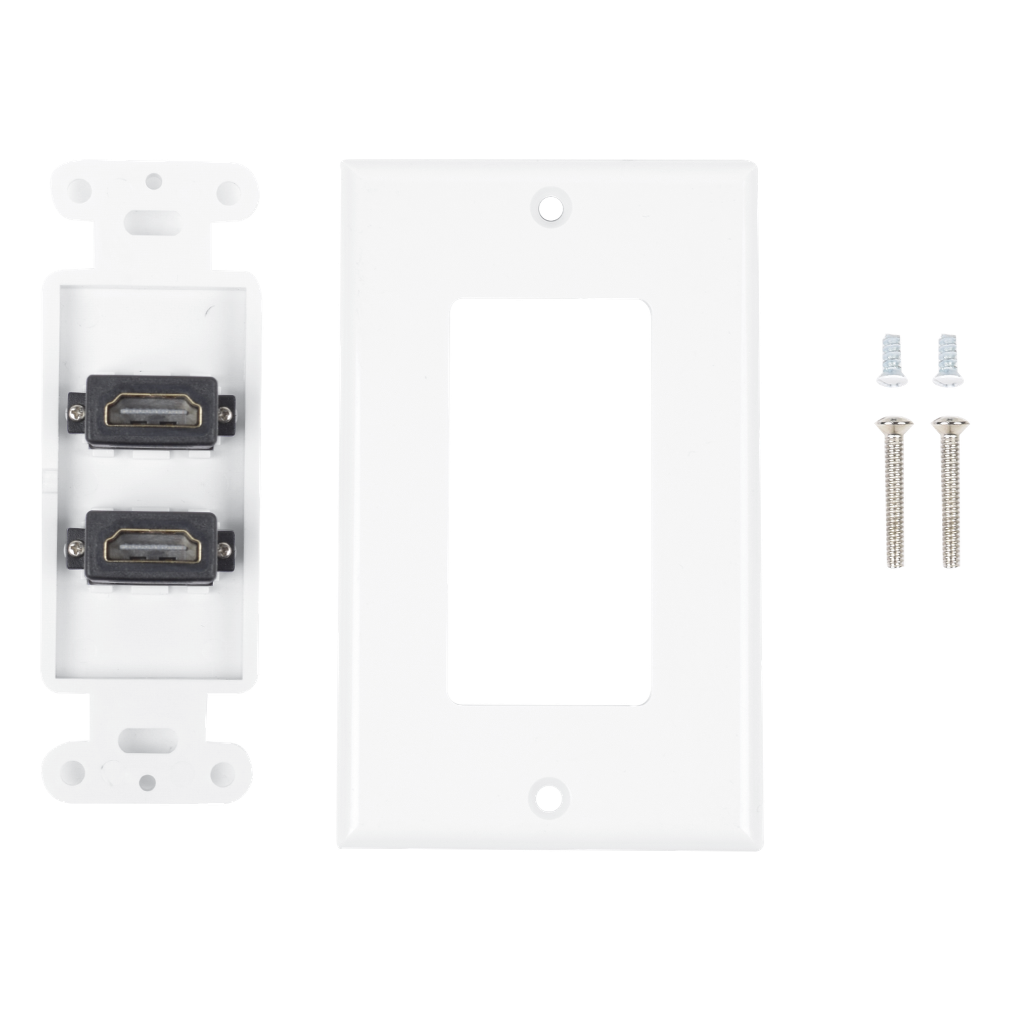 Placa de Pared / 2 Puertos HDMI Hembra a Hembra / 4K UHD / UL 94V-0 / 70 x 115mm / 2.75' x 4.52'