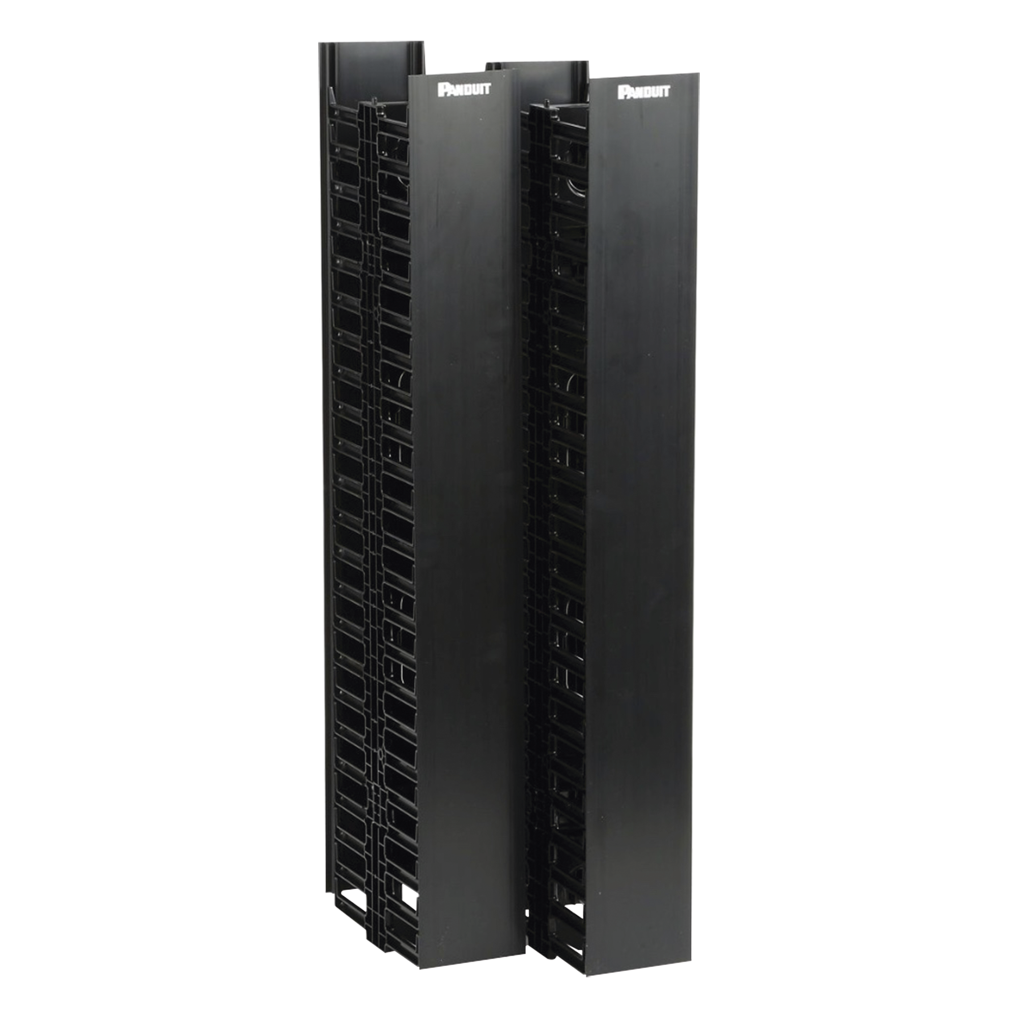 Organizador Vertical de Cables / Doble Cara / 45 RU / 5x12in / 4.9in Ancho / 6.9ft Altura / Negro