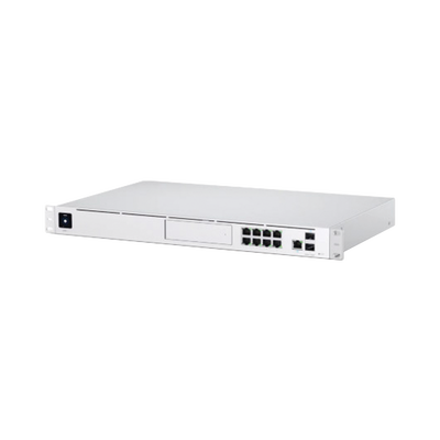 UniFi OS Console: Dream Machine Pro, con 1 puerto WAN Gigabit RJ45, 1 puerto WAN 10G SFP+ / 8 puertos LAN Gigabit RJ-45, y una bahía de HDD 3.5" (No incluye HDD), Integra todas las aplicaciones UniFi