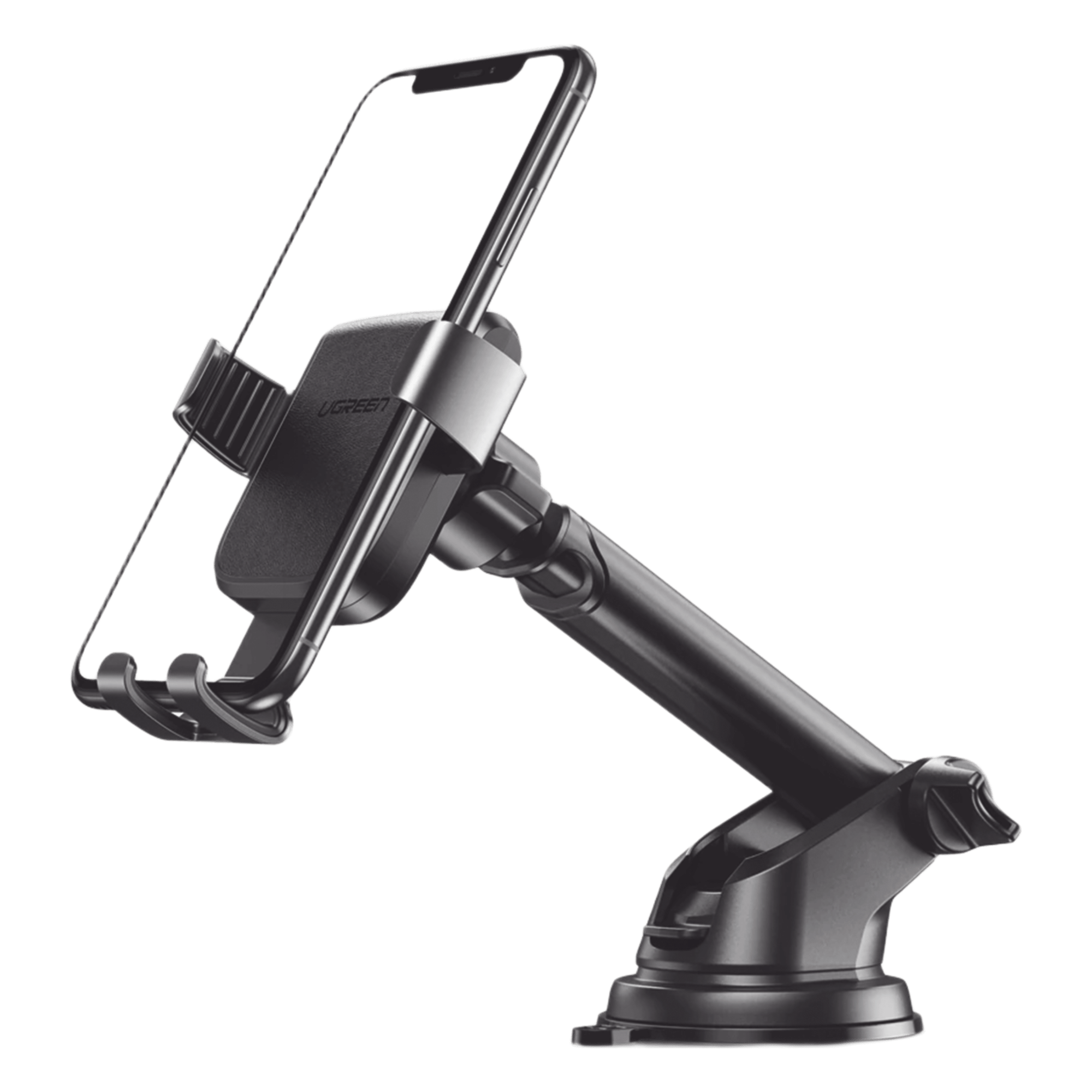 Soporte de Celular para Automóvil / Ventosa con Succión Fuerte / Rotación 360° / Brazo Telescópico Ajustable / Compatible 4.7'' a 7'' / Sujeción por Gravedad — UGREEN · SKU 60990B