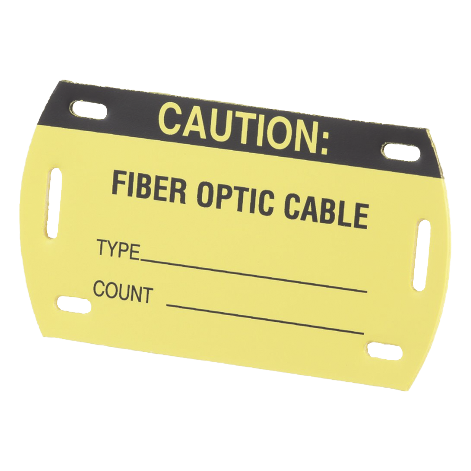 Kit de Etiquetas Autolaminadas para Fibra Óptica / 90.42 x 52.32 mm / 3.56 x 2.06 pulg / Negro con Amarillo / Interior/Exterior / -45°C a 93°C — PANDUIT · SKU PST-FO