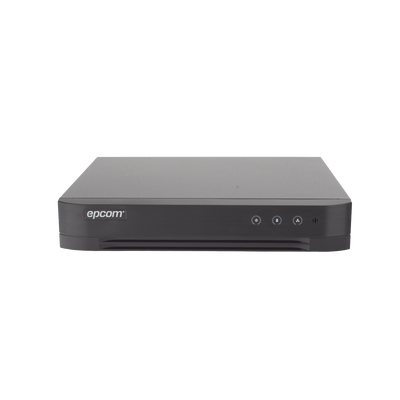 DVR Pentahíbrido / 12 Canales / 8 TURBOHD + 4 IP / 5 Megapixel Lite / Audio Bidireccional por Coaxitron / AcuSense / H.265+ / 1 Bahía HDD 10 TB / Salida HDMI y VGA Full HD