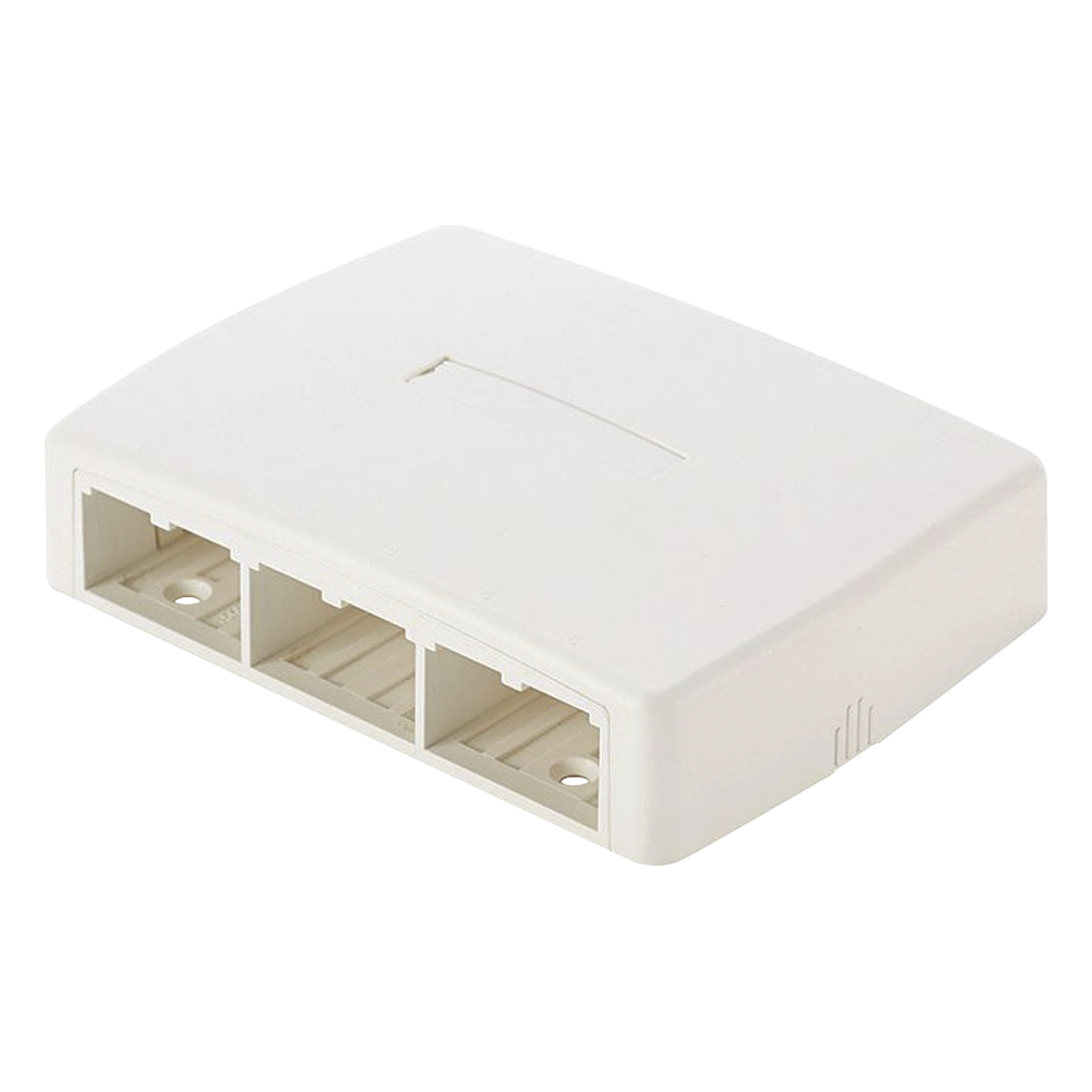 Caja de Montaje en Superficie / 6 Puertos Mini-Com / 129x30.5x94 mm / 0.42x0.10x0.31 pies / ABS / Blanco — PANDUIT · SKU CBXQ6WH-A