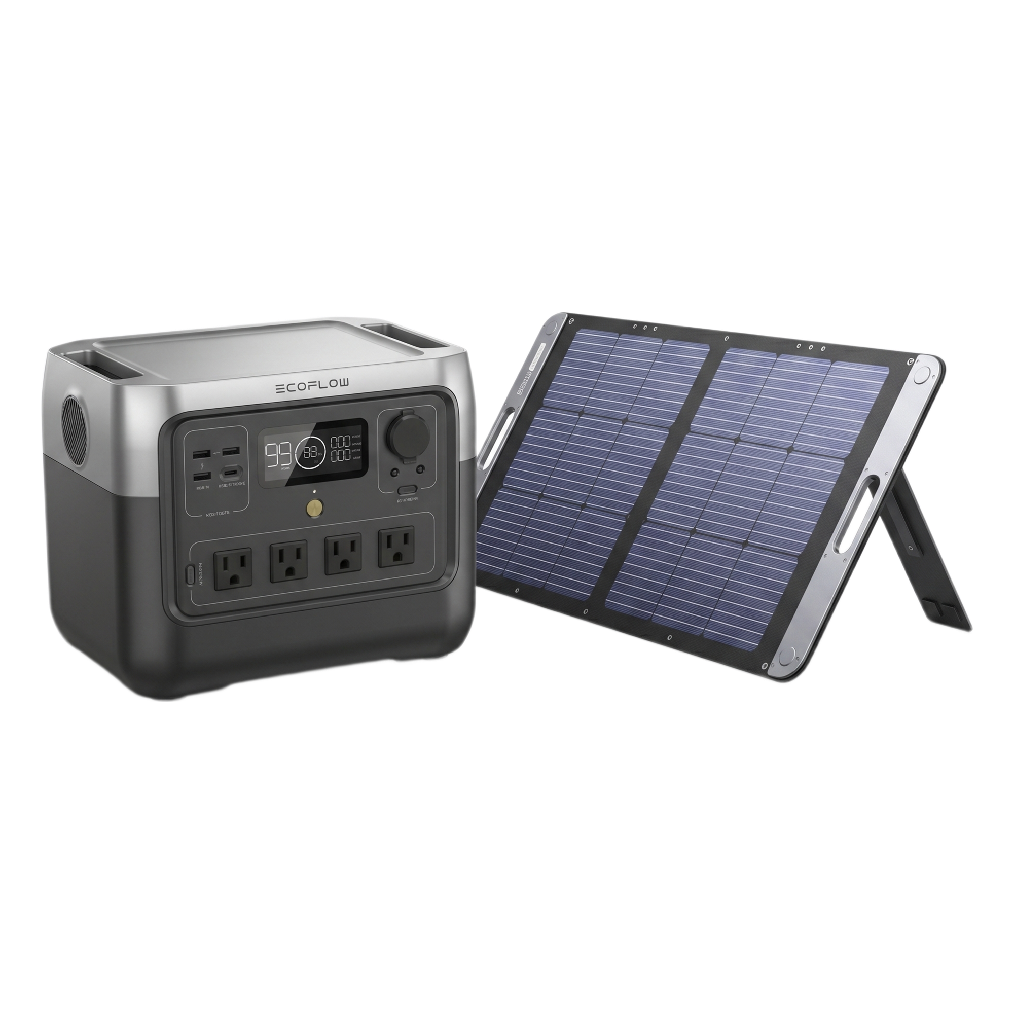 Kit de Energía Portátil / Estación 768 Wh / Salida AC 800 W (1600 W X-Boost) / Panel Solar 200 W / Batería LiFePO4 / IP67