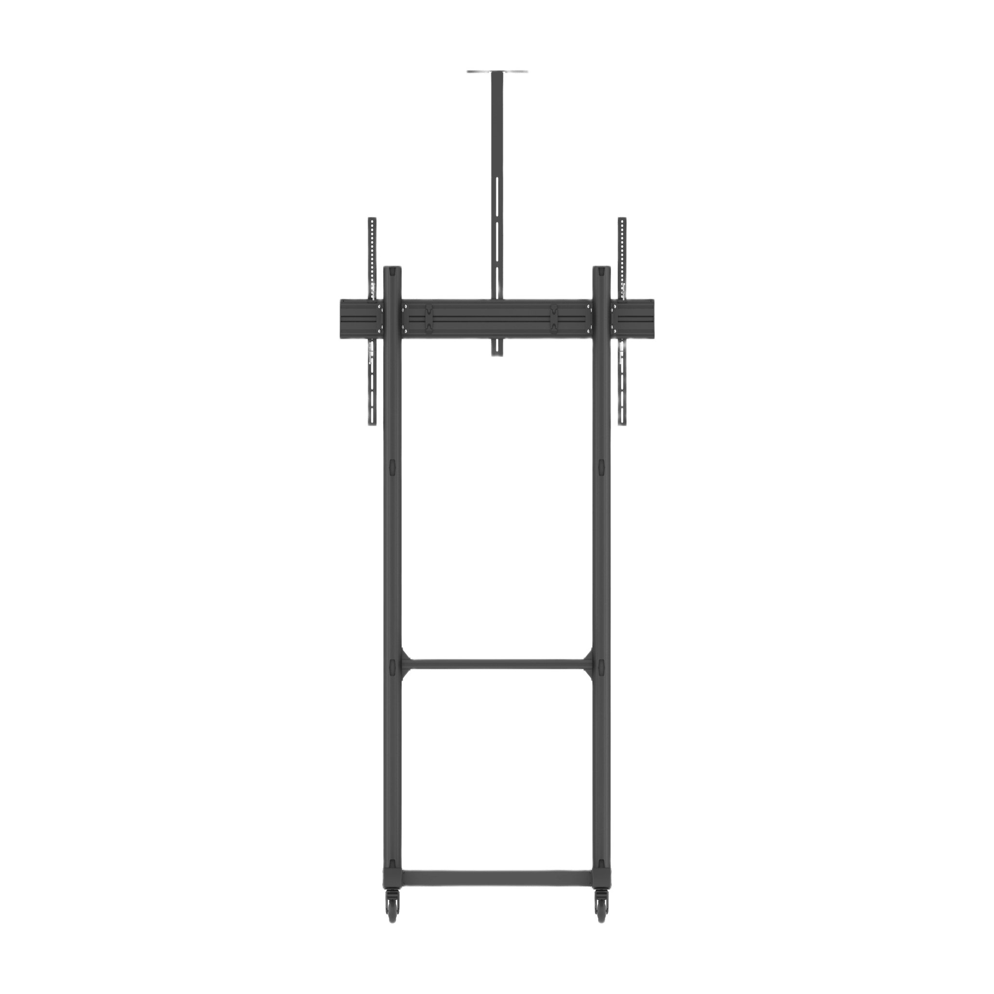 Montaje de Piso Móvil para Pantallas de  65 in a 100 in | vesa 100 x 100 hasta 1000 x 600 | carga maxima soportada 120kg| Fabricado en aluminio y acero