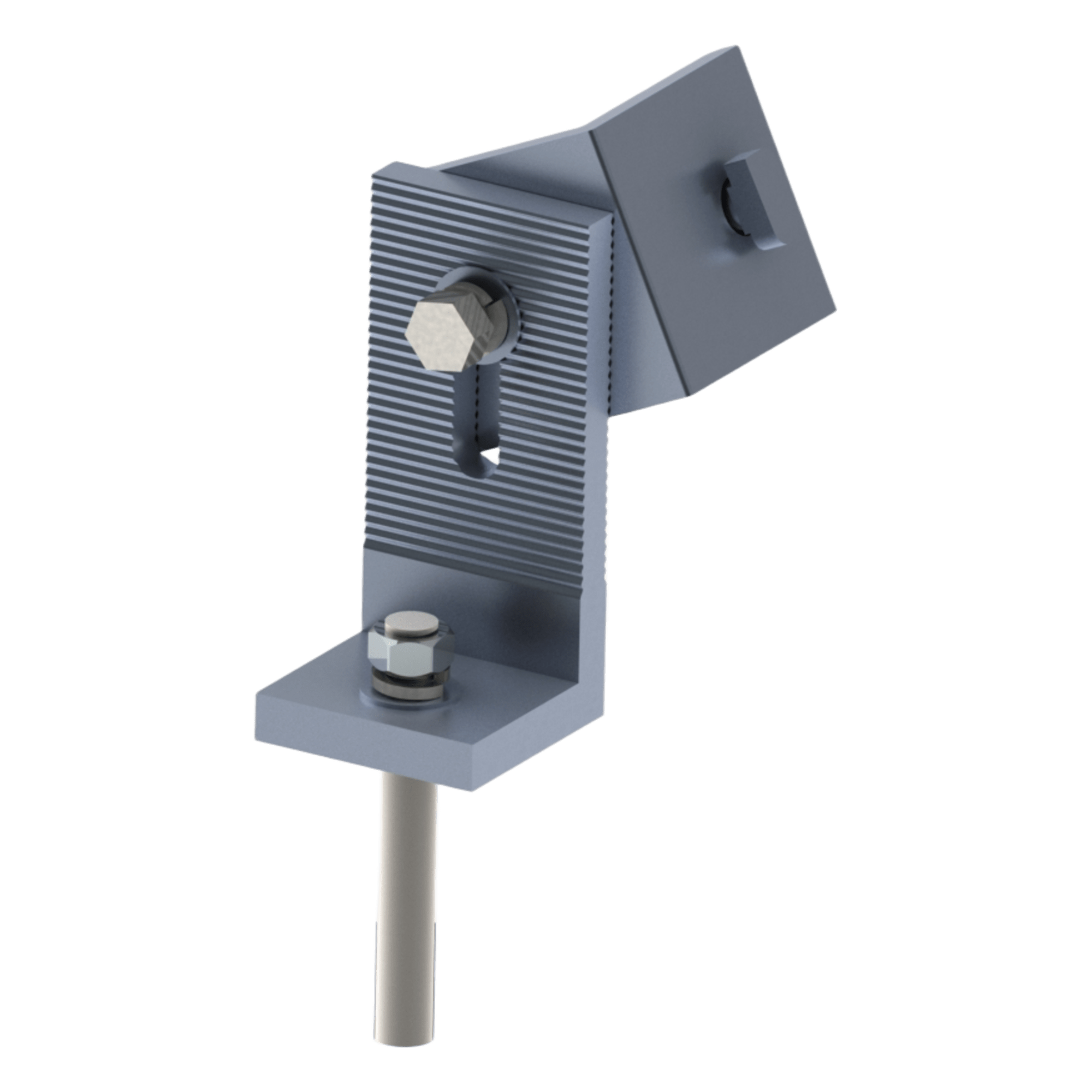 Soporte L para Riel / Techo de Concreto / Aluminio Anodizado / 40x40x90 mm / Tornillo 30 mm Incluido — EPCOM POWERLINE · SKU EPL-FFNT-03AL