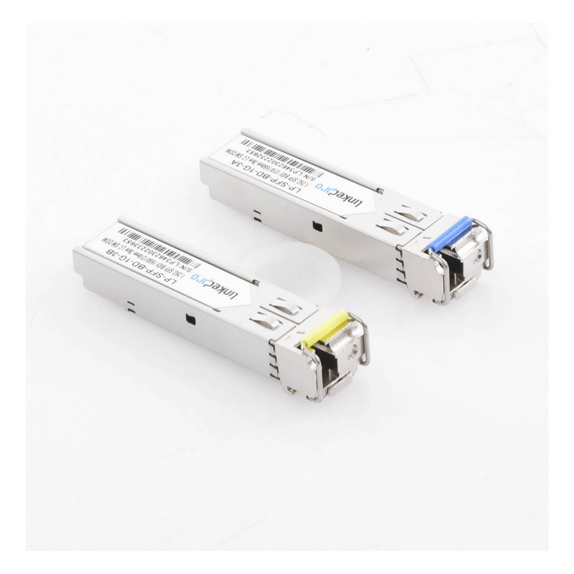 Transceptor Óptico SFP Bidireccional / 1.25 Gbps / Monomodo 3 km (9842.5 ft) / 1310 & 1550 nm / LC/UPC Simplex / DDM / Hot-Plug / 2 Piezas
