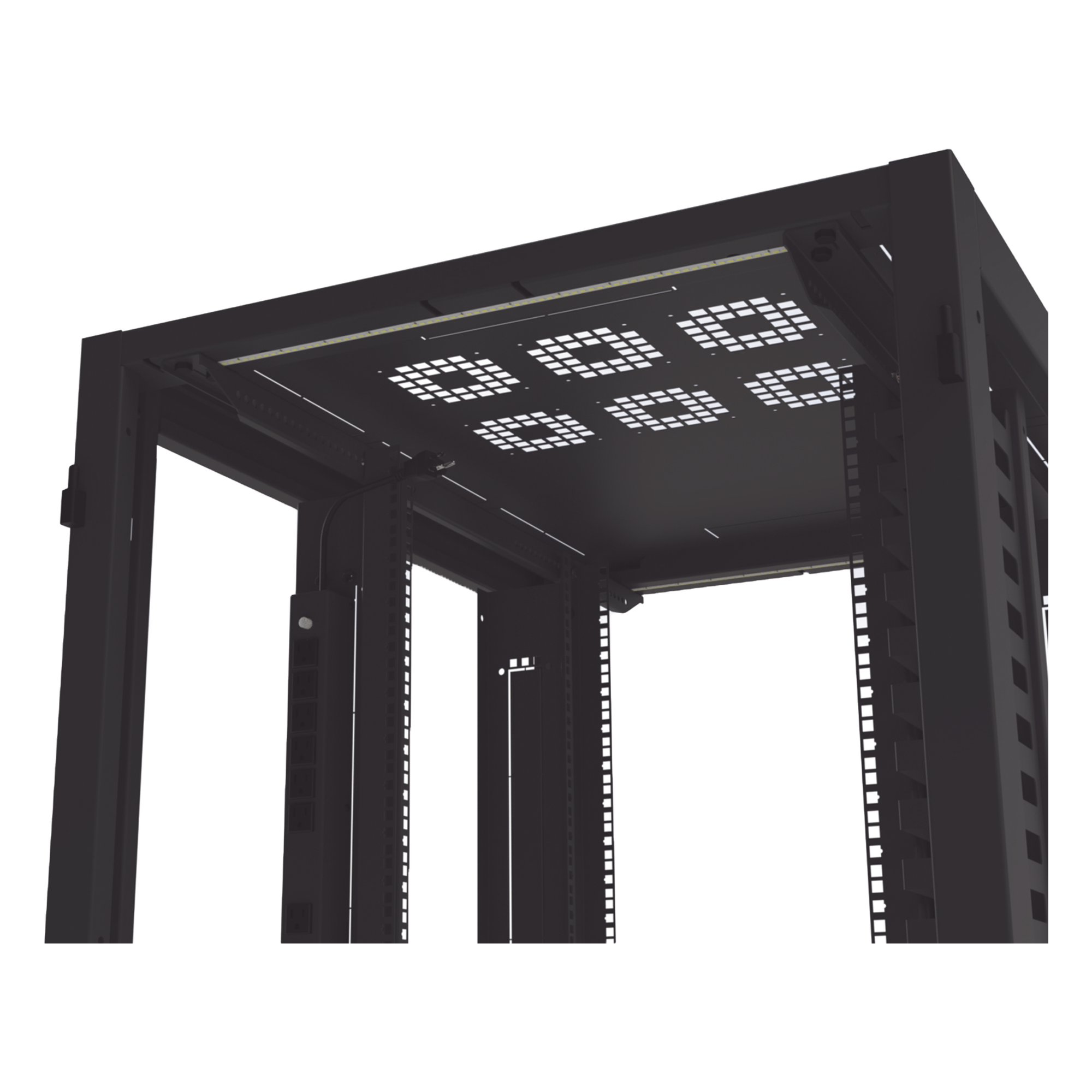Gabinete Rack 19" / 42UR / 800 x 1000 mm / Acero / Carga 1268 kg / Puerta con Cristal Templado