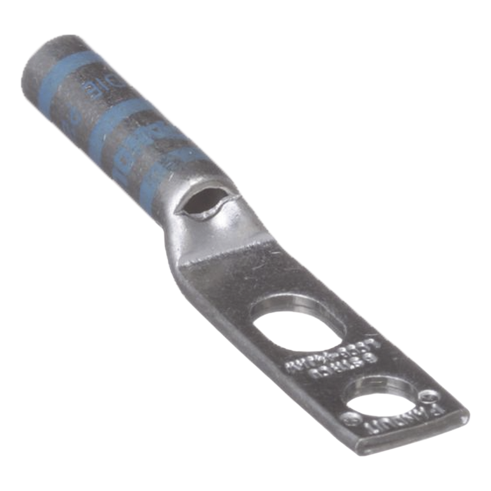 Zapata de Compresión / Calibre 6 AWG / Doble Barreno 1/4 pulgada (6.4 mm) / Espaciado 0.63 pulgadas / Tambor Largo con Mirilla / Lengüeta Estándar — PANDUIT · SKU LCC6-14JAW-L