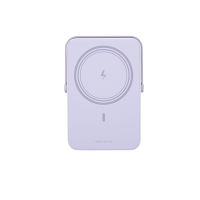 Power Bank Serie UNO Inalambrico | 10000mAh | 7.5W/20W  |  Con Emojis de Estado | Carga Rápida USB-C Bidireccional  | Pantalla TFT  Inteligente | Con Holder | Color Purple.