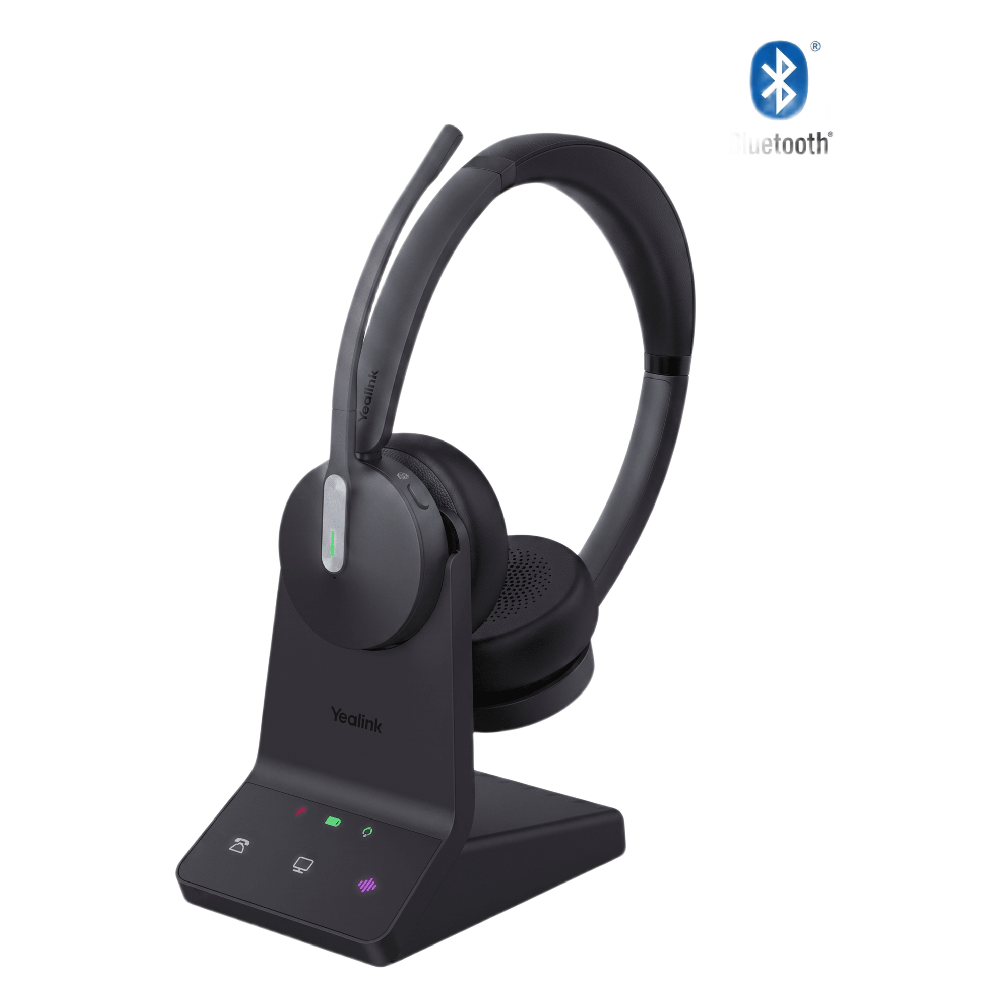 Auriculares Inalámbricos UC / DECT y Bluetooth 5.2 Simultáneos / Triple Conexión / 32 Horas de Conversación / Cancelación de Ruido con 3 Micrófonos — YEALINK · SKU WH64-DUAL-UC