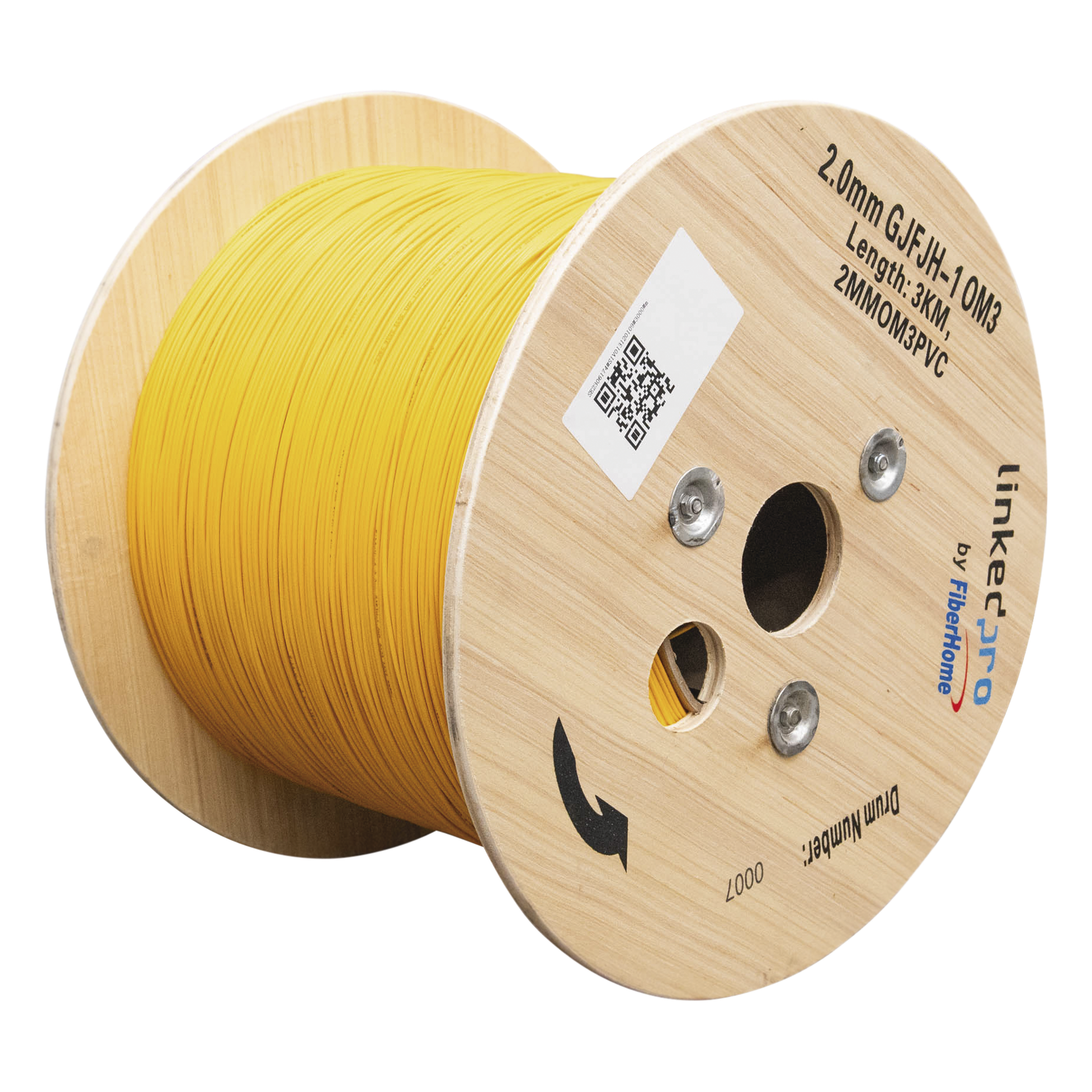 Cable de Fibra Óptica Multimodo OM3 / Simplex 1 Fibra / Tight Buffer 2.0 mm / Atenuación 3.5 dB/km @850nm / Precio por Metro / Hasta 2000 m (6561.7 ft) por Tramo — LINKEDPRO BY EPCOM · SKU 2MMOM3PVC