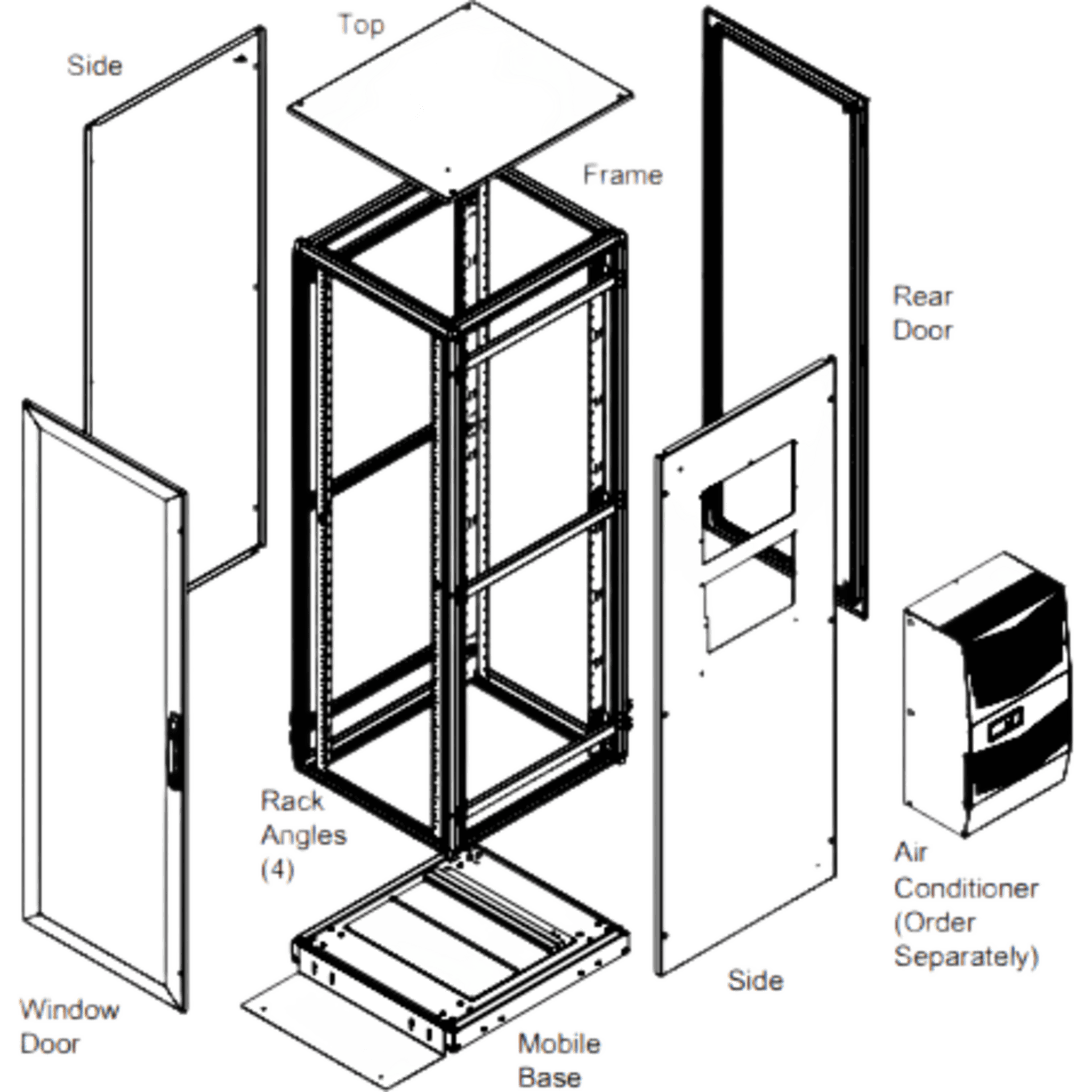 Gabinete de Telecomunicaciones / 700 mm Ancho / 800 mm Profundidad / 42 UR / NEMA 12 / 2.3 x 2.6 ft