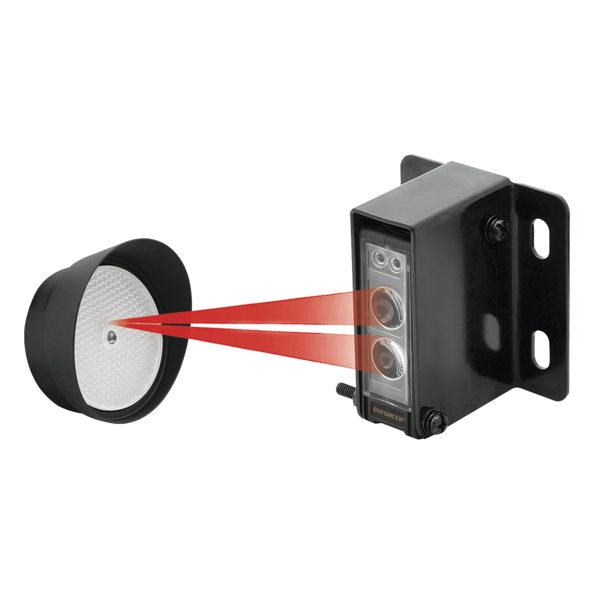Detector Fotoeléctrico / Rango Ajustable 14 m (45.9 ft) / IP66 Exterior / Salida Relé NO/NC/COM / LED Alineación y Disparo / 12 VDC — ENFORCER SECOLARM · SKU E-936-S45RRGQ
