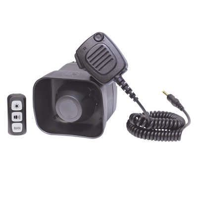 Sirena/Bocina para Motocicleta / 30 Watts / 109 dB a 2 m (6.6 ft) / Controlador de 3 Botones / Megafonía con Micrófono Dinámico / 2 Salidas Auxiliares 5A / IPX6 — SIGNALPRO · SKU SP32