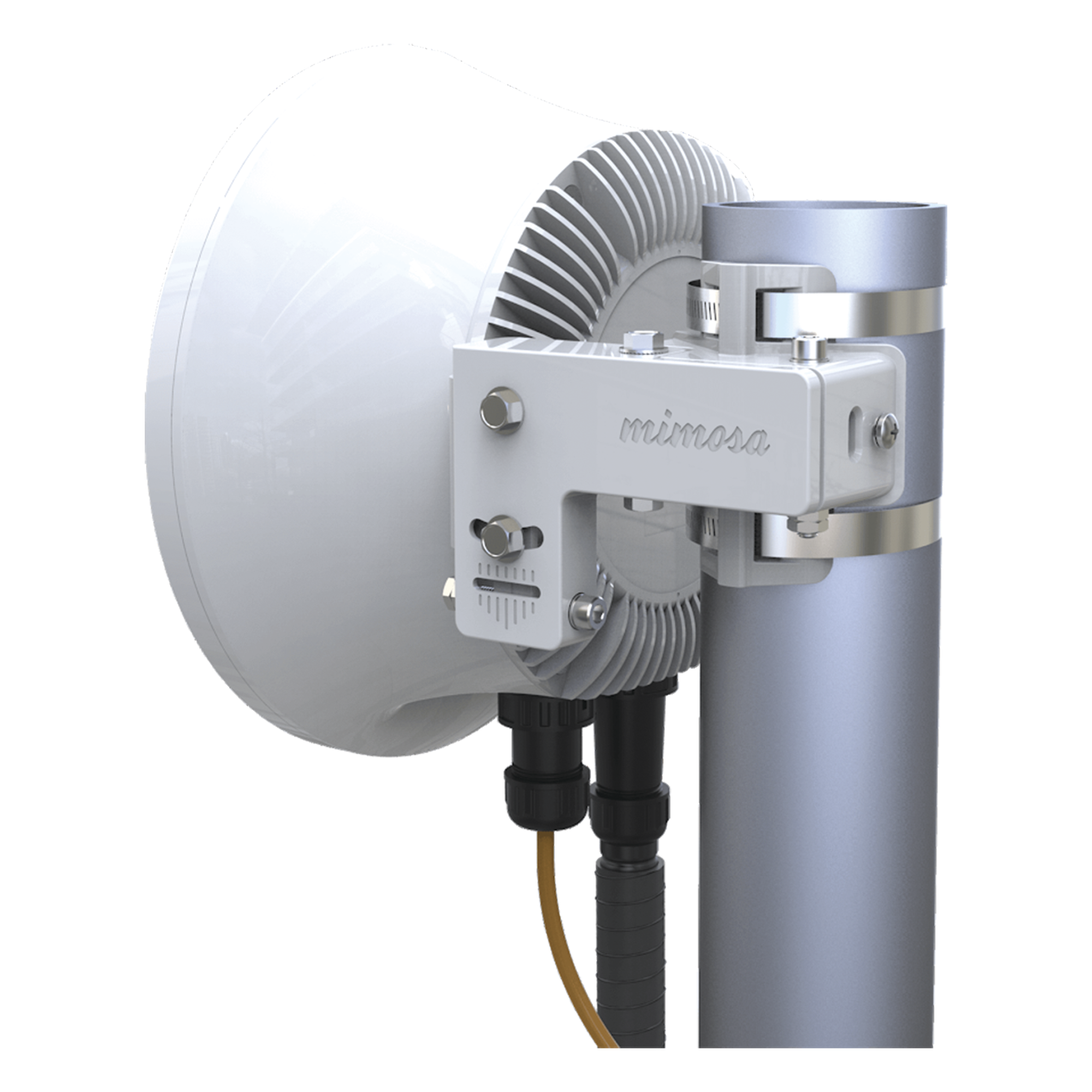 Radio Backhaul PTP en frecuencia 24 GHz, MIMO 4X4:4, 1.5 Gbps, Antena integrada 33 dBi, IP67, Puerto SFP, Adaptación automática al entorno, Sin interferencia  