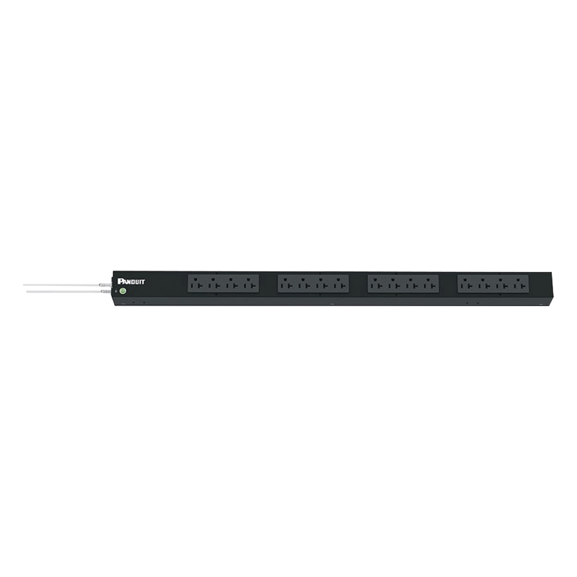 PDU Básico para Rack / 16 Contactos NEMA 5-20R / 20 A / 120 Vca / Montaje Vertical 0U / Cable 3 m (9.8 ft) — PANDUIT · SKU P16B07M