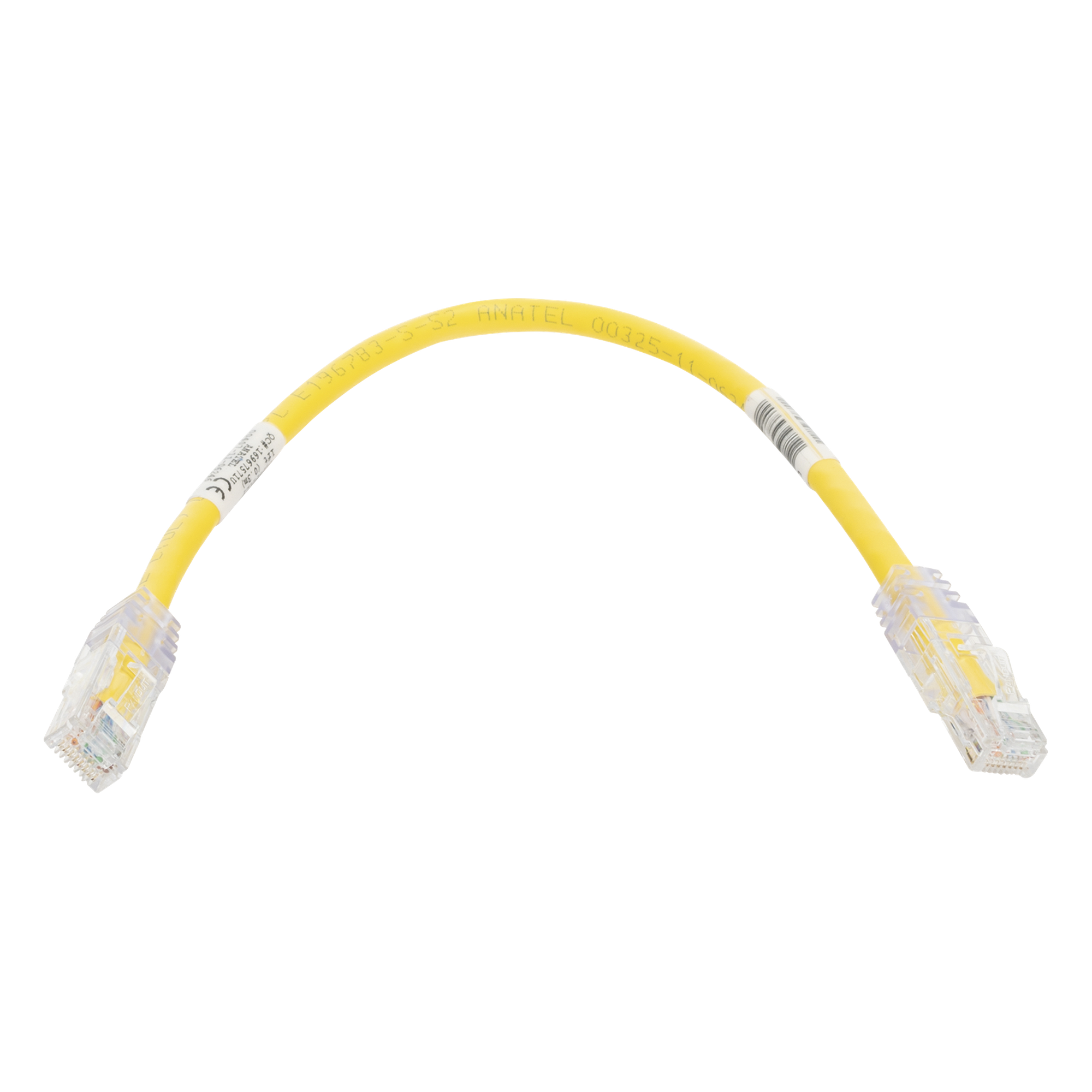 Cable de Parcheo UTP Cat6 / 24 AWG / CM / 0.3 m (1 pie) / Amarillo — PANDUIT · SKU UTPSP1YLY