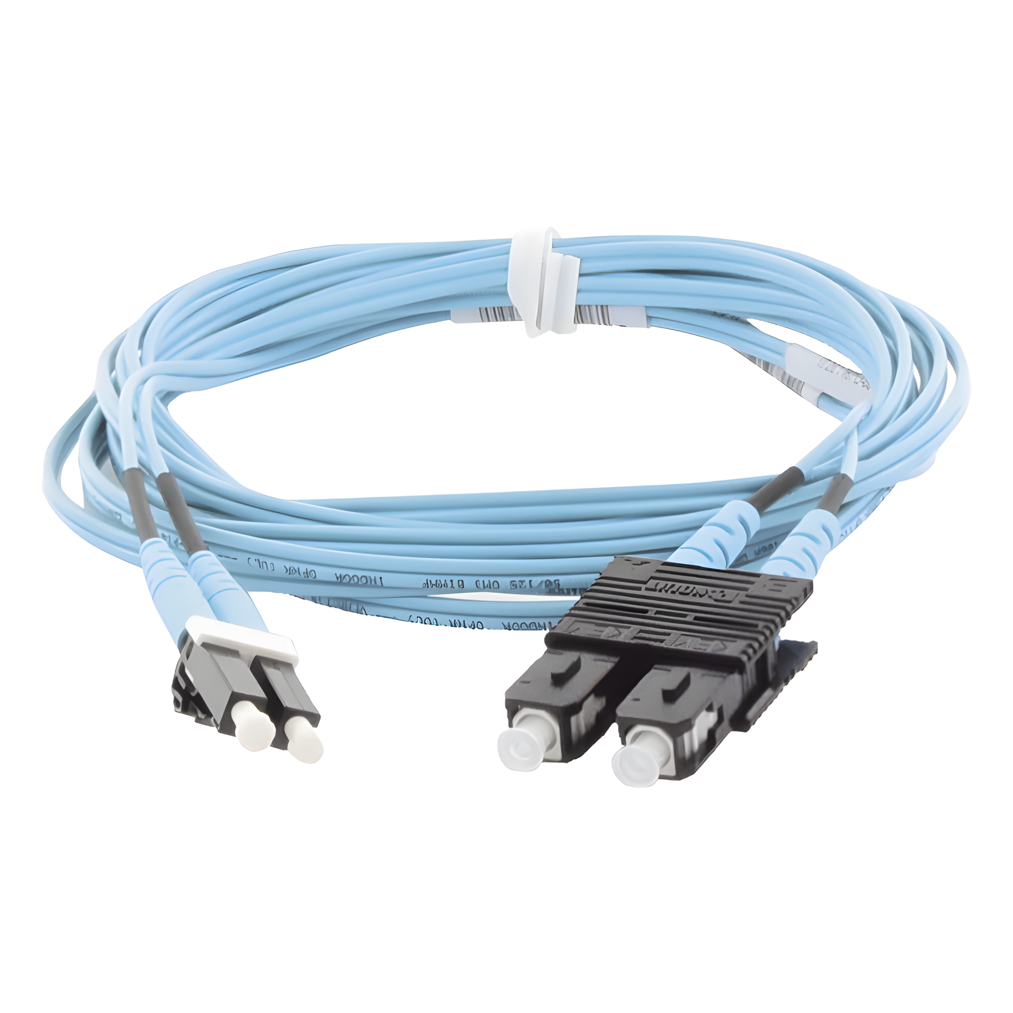 Jumper de Fibra Óptica Multimodo / OM3 50/125 µm / LC-SC Duplex / OFNR Riser / 3 m (9.84 ft) / Color Aqua — PANDUIT · SKU FX2ERLNSNSNM003