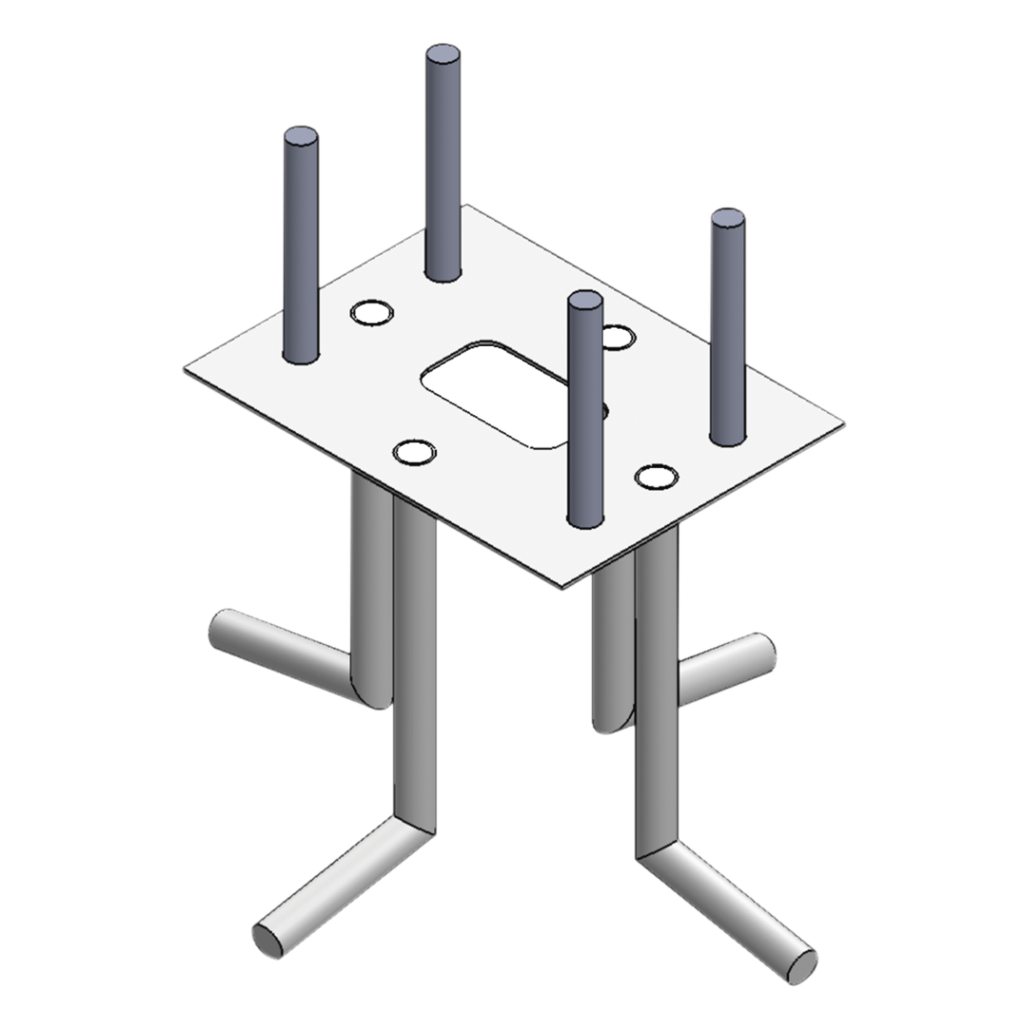 Anclaje de Acero para Barrera Vehicular / Sujeción al Piso / Compatible con Serie XB, XBF y XBS / Instalación Indirecta — EPCOM INDUSTRIAL · SKU XB-ANCLA