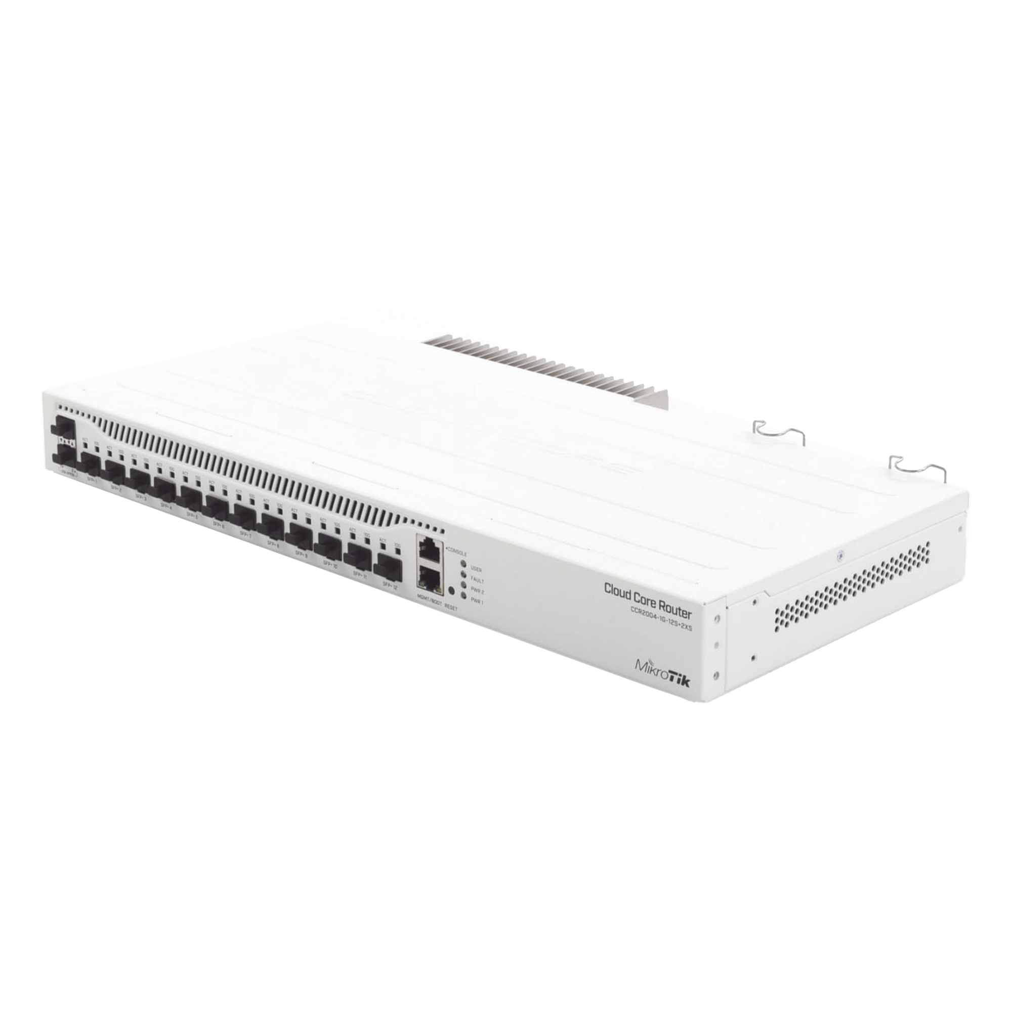 Cloud Core Router / 12x 10G SFP+ / 2x 25G SFP28 / Fuente Redundante / 4GB RAM ECC — MIKROTIK · SKU CCR2004-1G-12S+2XS