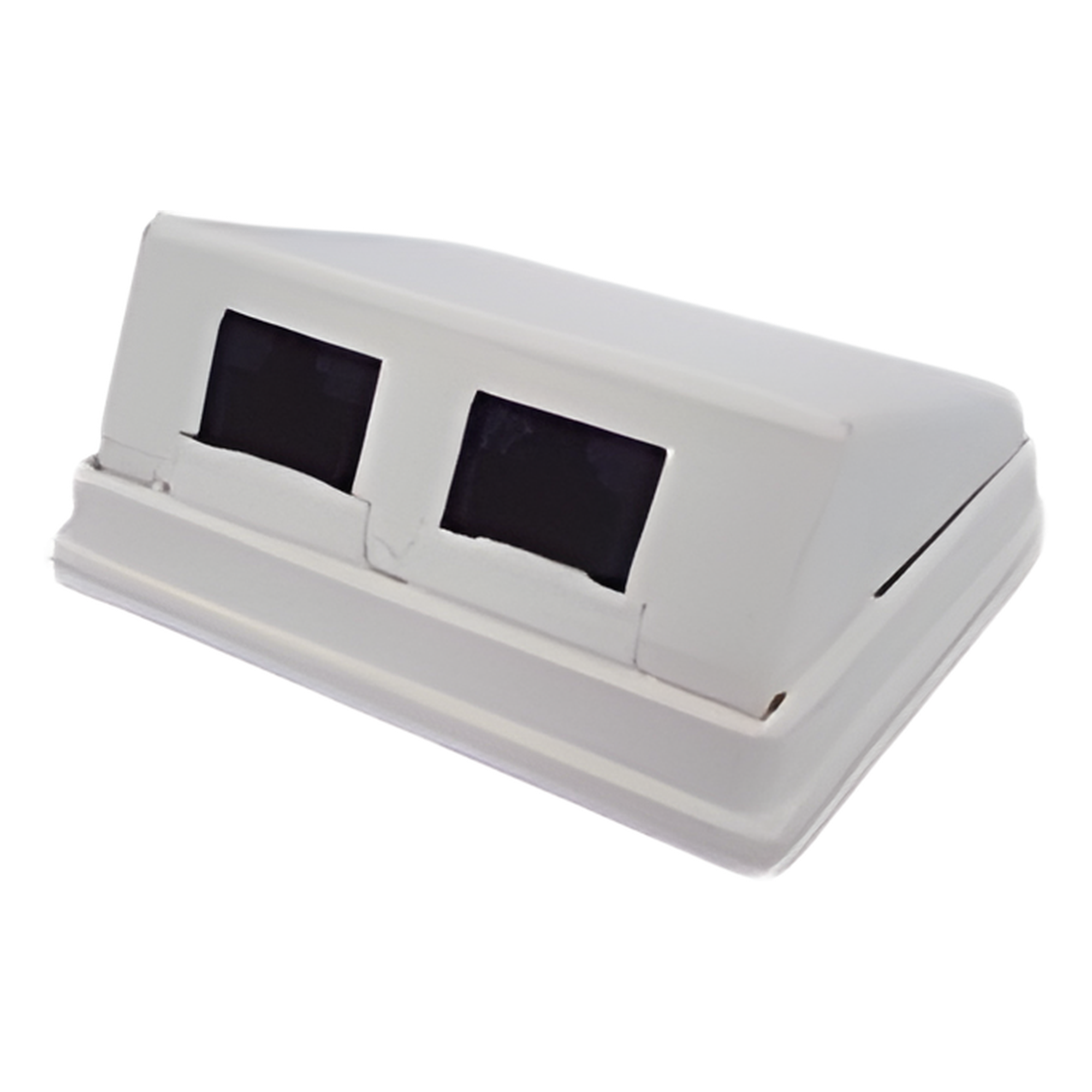 Caja de Pared Angulada / 2 Puertos Keystone / Cat5e/Clase D / UL 94V-0 / 0 a 70°C — LINKEDPRO BY EPCOM · SKU LP-WP-12