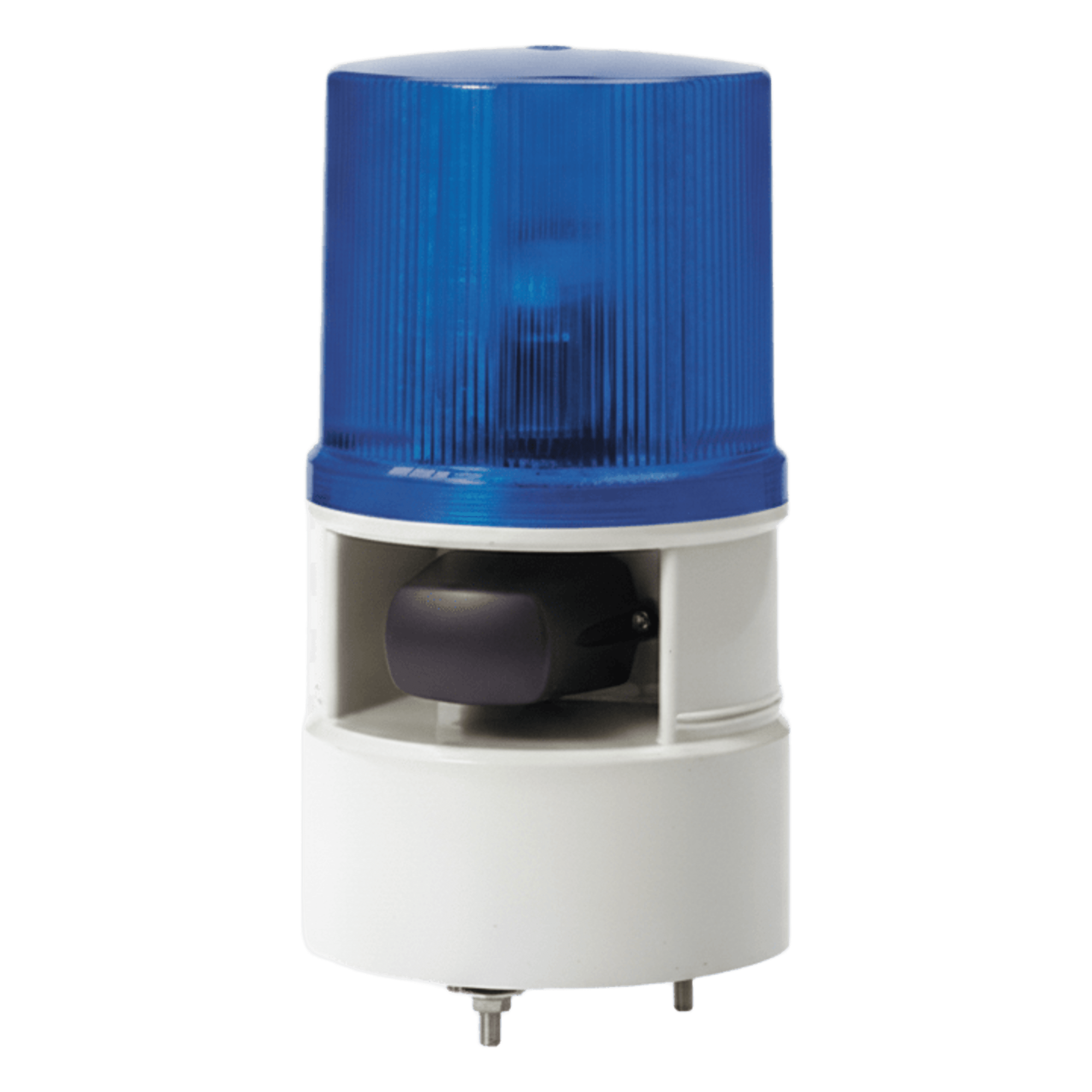 Baliza Indicadora con Bocina / LED Azul / 5 Tonos 105 dB / 4 Patrones Destello / 12-24 VCD / -30 °C a +50 °C — QLIGHT · SKU S125DML-WS-012024-B