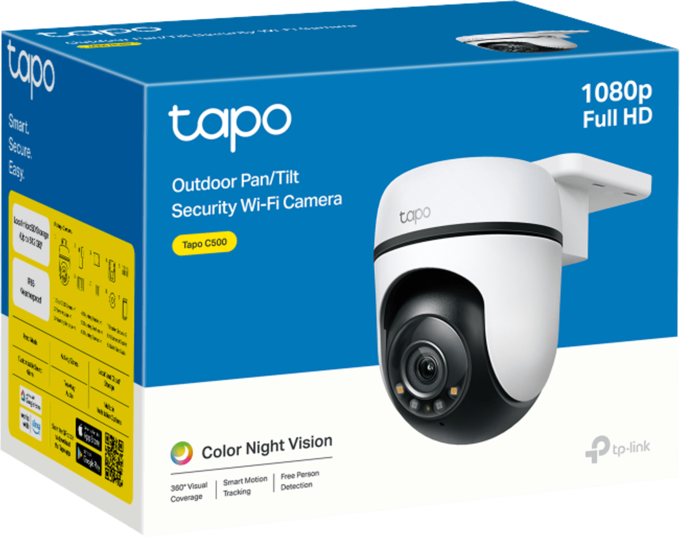 Cámara IP Wi-Fi 2 megapixel / Visión 360º / Audio doble vías / Visión Nocturna /  Notificación Push / Vision de Hasta 9 Metros 
