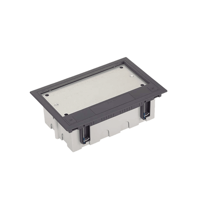 Caja Para Instalación en Piso Falso para Voz, Datos o Contactos Eléctricos / Capacidad para 4 Módulos / Espacio Embellecedor en la Tapa / Profundidad Ajustable de 90 a 120 mm (3.54 a 4.72 pulgadas) / Los Módulos se Adquieren Aparte / (SF410/14CY)