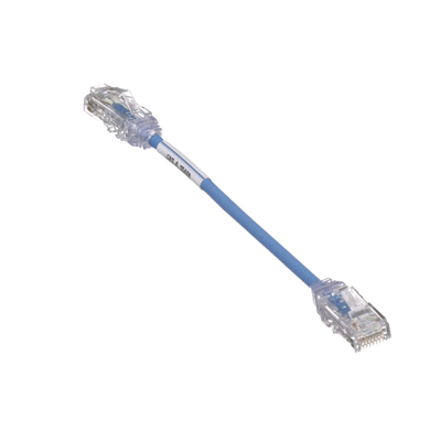 Cable de Parcheo TX6, UTP Cat6, Diámetro Reducido (28AWG), Color Azul, 15.2 cm (6 pulgadas)