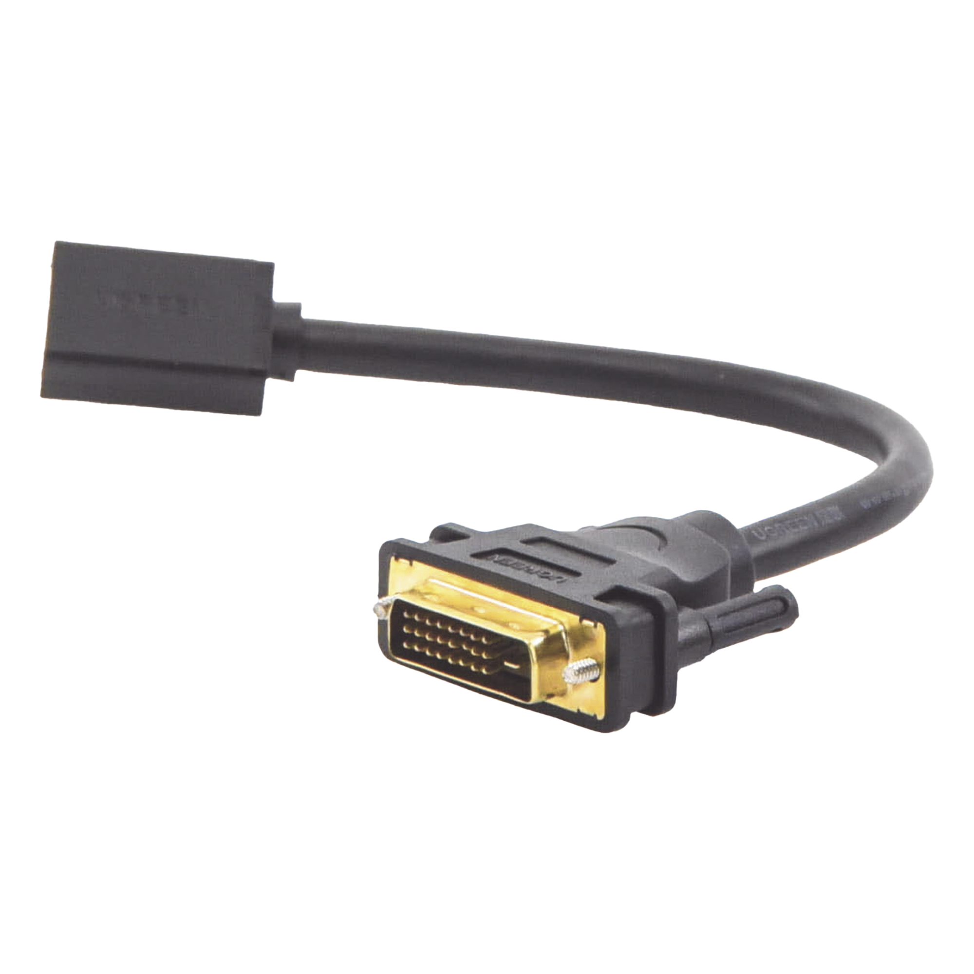 Convertidor DVI Macho a HDMI Hembra | Bidireccional | DVI 24+1 | 1080P@60Hz | Cable de 22 cm (8.66 Pulgadas) | Negro