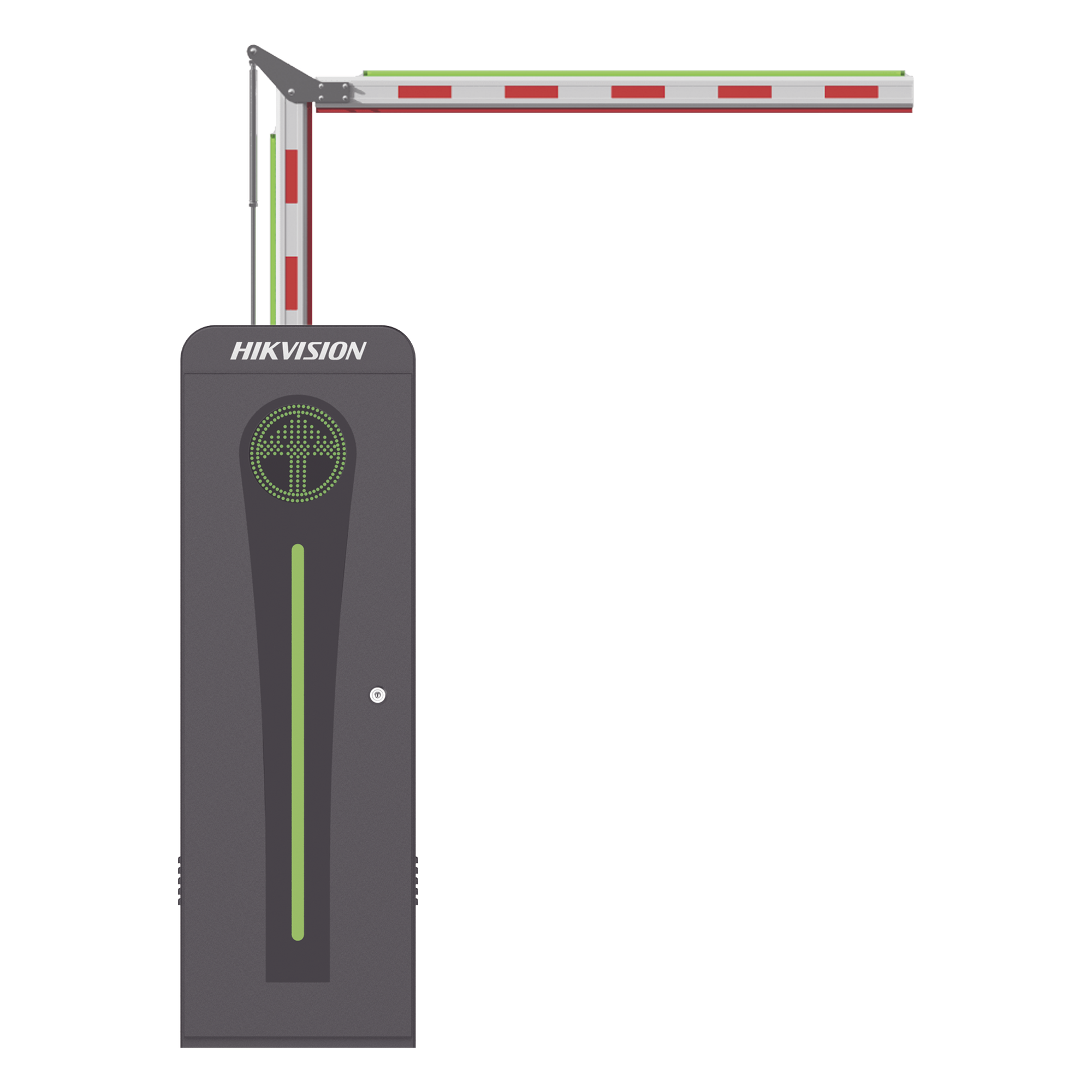 Barrera Vehicular / Brazo Articulado LED 3 m (9.8 ft) / Derecha / Motor Brushless / 360 Ciclos/Hora / Apertura 3 s / Semáforo Rojo-Verde — HIKVISION · SKU KT-320-ART(3MR)