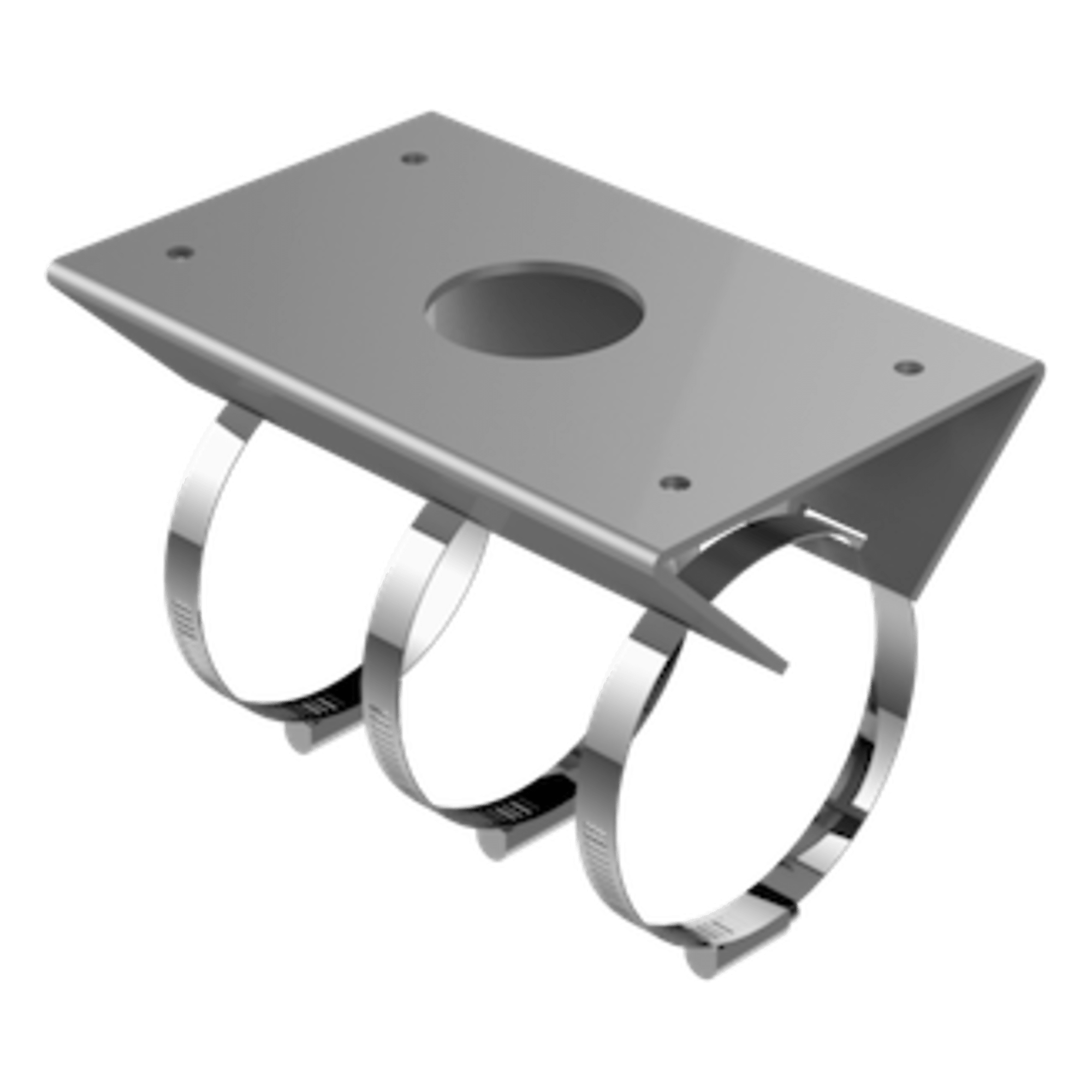 Montaje de Poste para Exterior / Brazo Extensible 305mm (12 pulgadas) / Aleación de Aluminio / IP66 / Compatible con 30+ Modelos PTZ — HIKVISION · SKU DS-1684ZJ-P