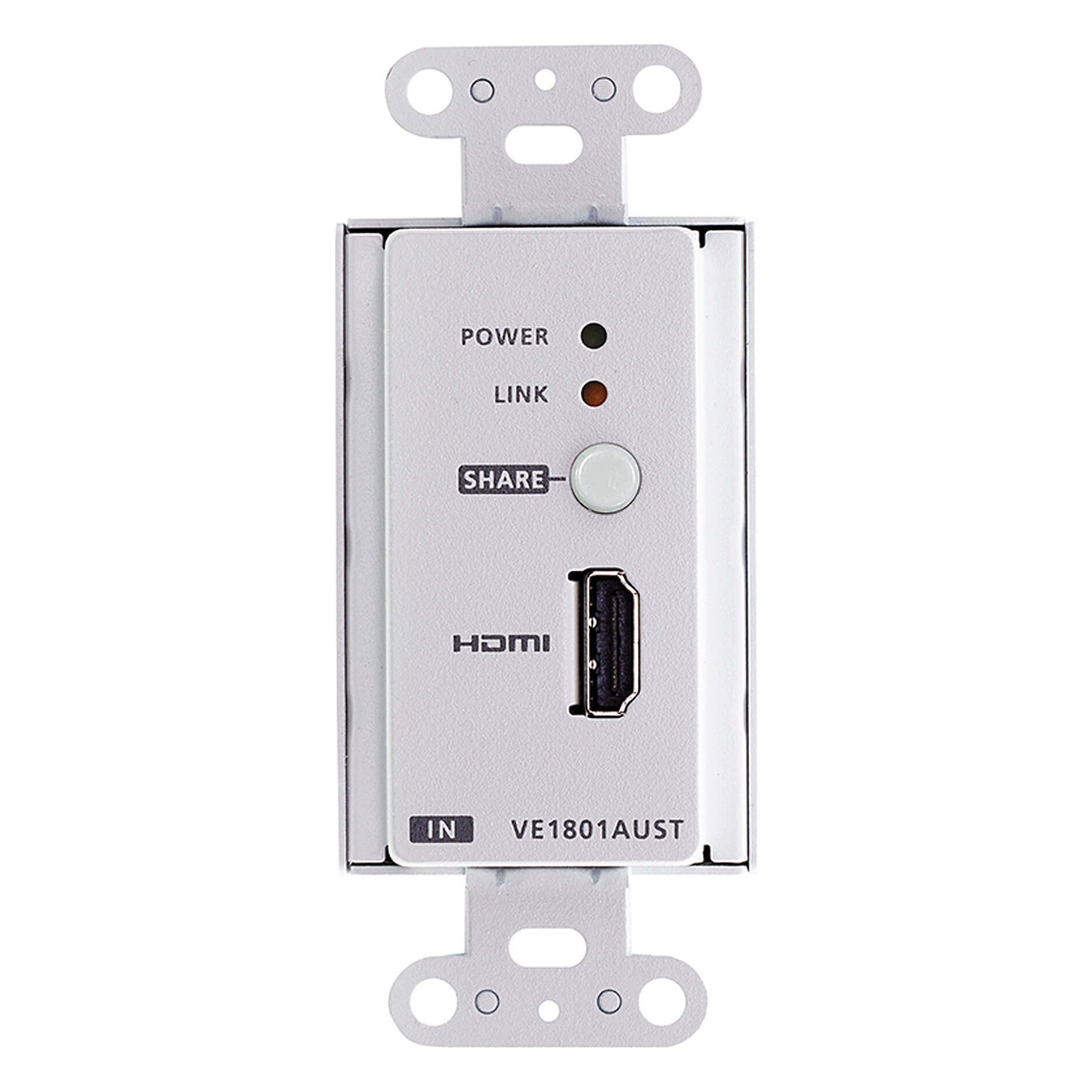 Transmisor HDMI / 4K 60Hz 4:2:0 / HDBaseT-Lite 40m / PoH / Placa de pared US / 131 pies