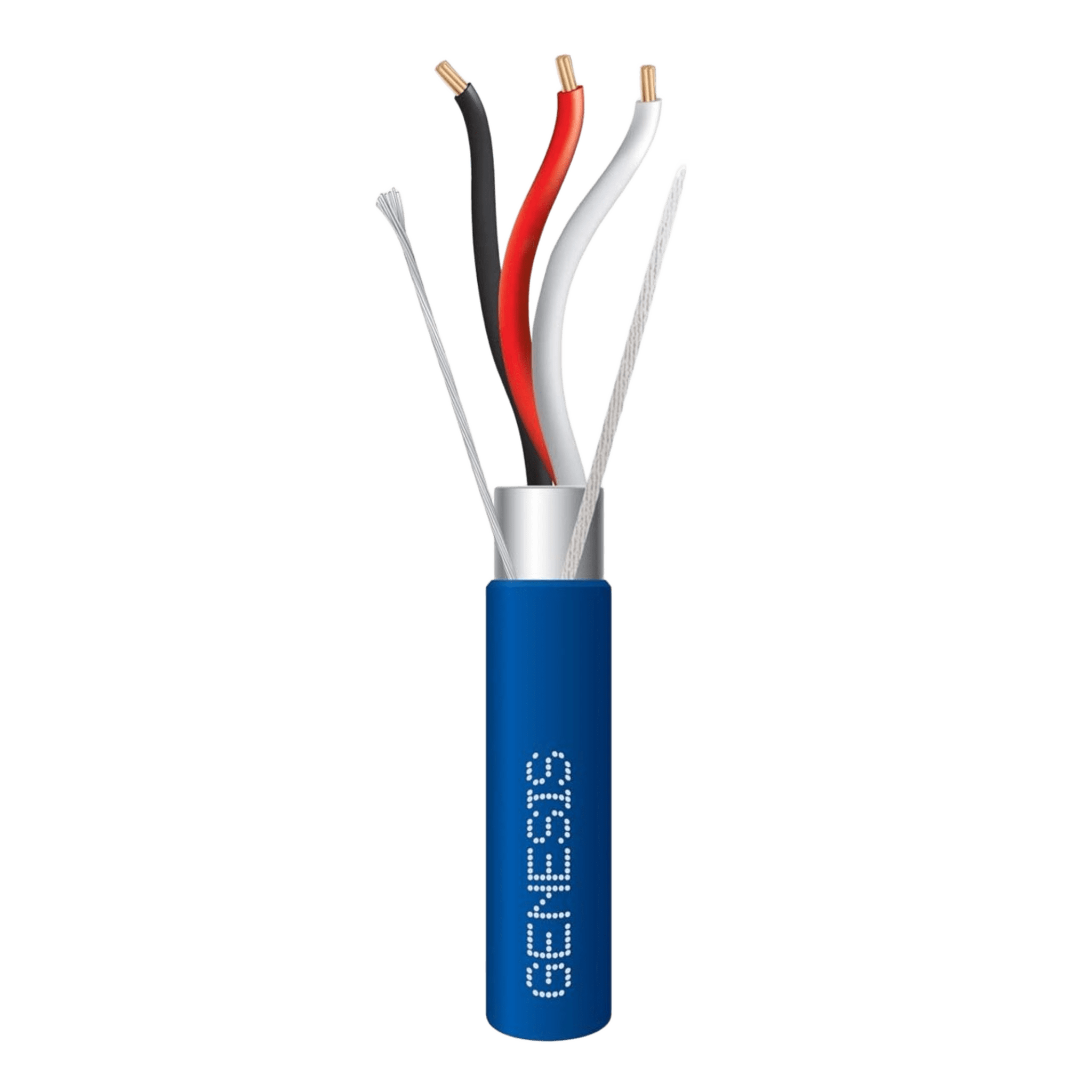 Cable de Control Plenum / 3x18 AWG / Blindado con Dren / 305 m (1000 ft) / Clasificación CMP-CL3P-FPLP-FT6 / Azul — GENESIS · SKU 3226-1106