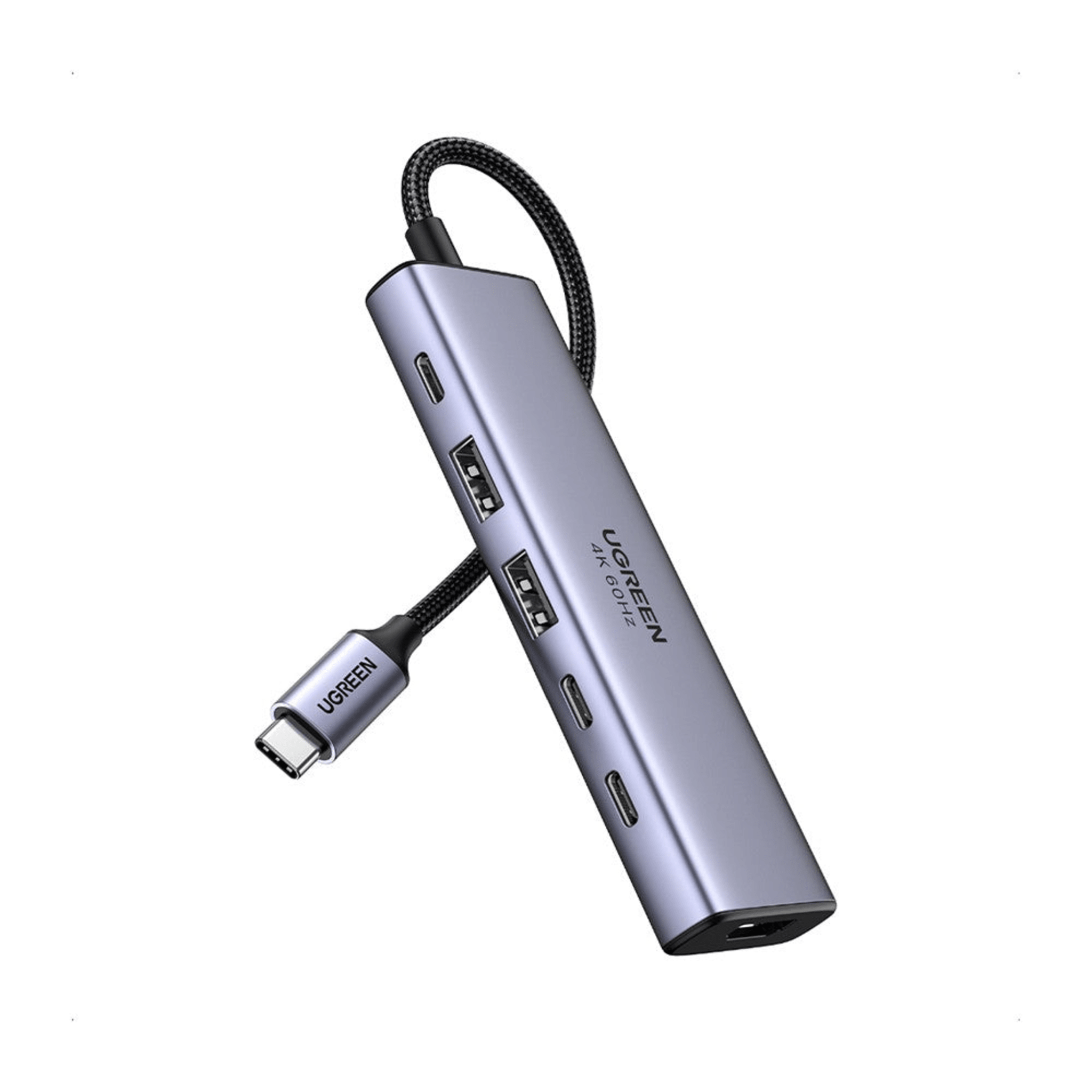 Hub USB-C 6 en 1 / HDMI 4K@60Hz / 2x USB-A 3.2 Gen 2 (10 Gbps) / 2x USB-C 3.2 (10 Gbps) / PD 100W / Compatibilidad Universal / Driver-Free / Aluminio