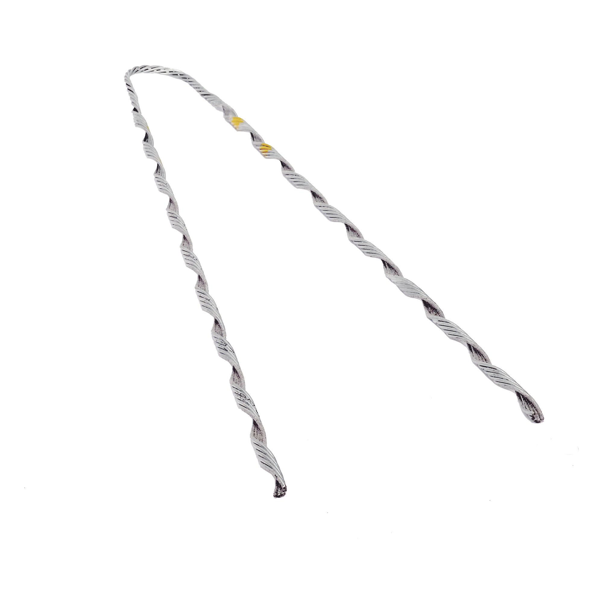 Remate Preformado para Fibra Óptica / Acero Galvanizado / Mensajero 6.3 mm (1/4") / Tensión 4233 kg / Longitud 635 mm (25") / Pierna Dispareja