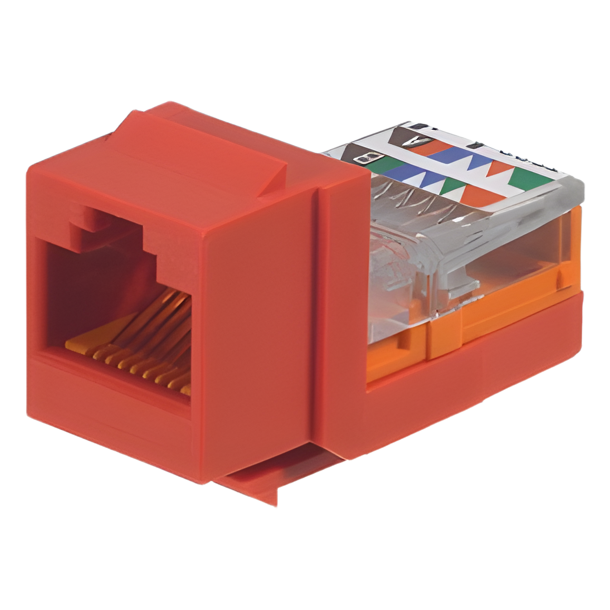 Módulo Jack Keystone / Cat 5e / UTP / 22-24 AWG / RJ45 / Leadframe / PoE / Rojo — PANDUIT · SKU NK5E88MRDY