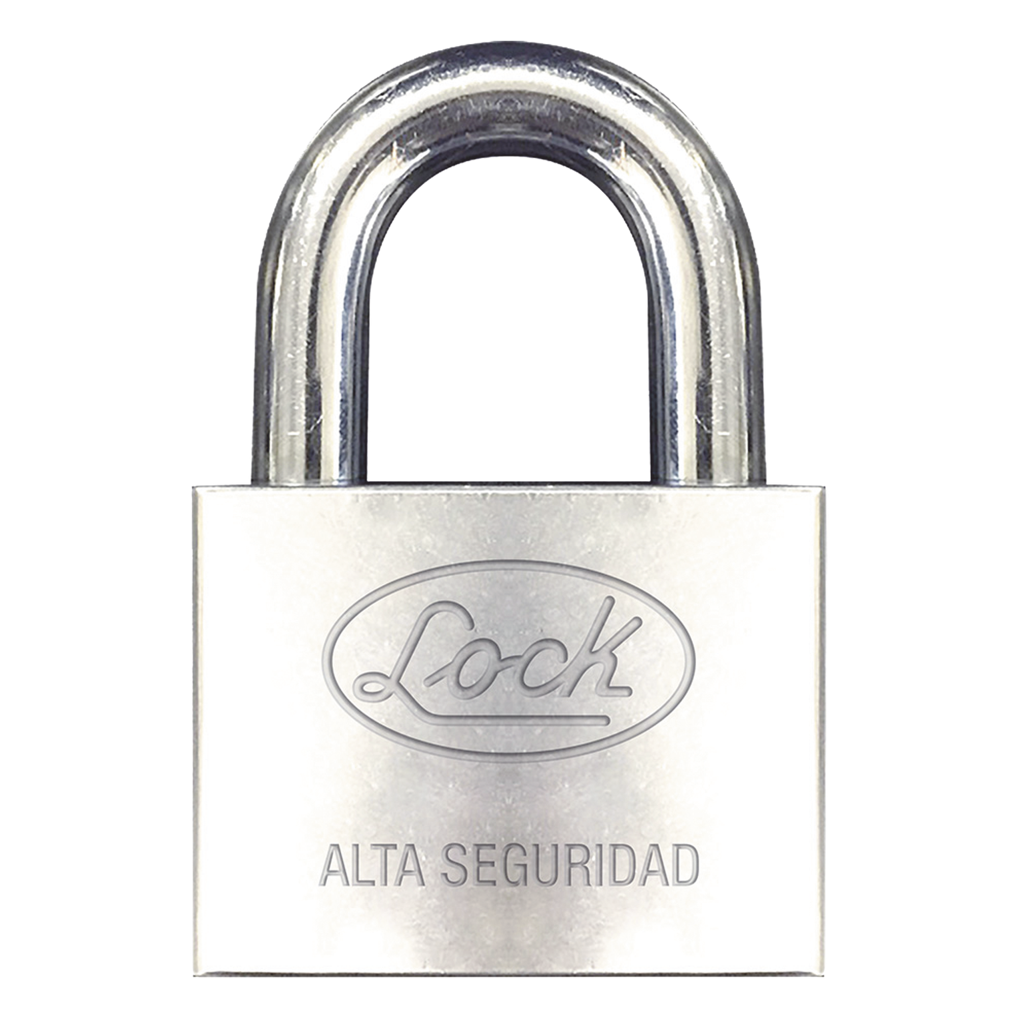 Candado de alta seguridad / Acero anticorte / Acabado cromado / Llaves Abloy / Horquilla 34 mm (1.34 pulgadas) — LOCK · SKU SYS-LCA-C40