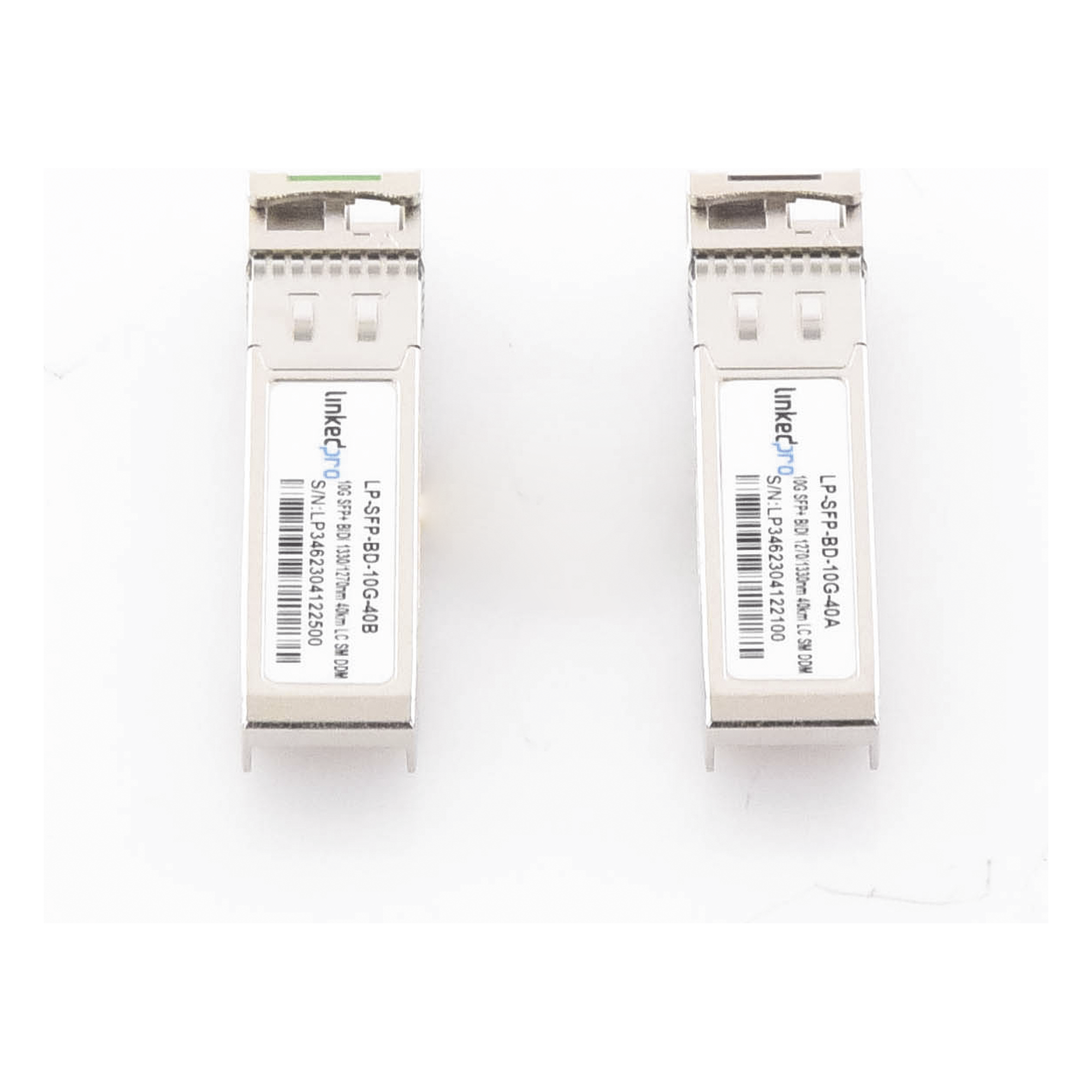 Transceptor Óptico SFP+ Bidireccional / 10 Gbps / Monomodo 1270 & 1330 nm / Alcance 40 km (131,233 ft) / LC/UPC Simplex / DDM / Hot-Pluggable