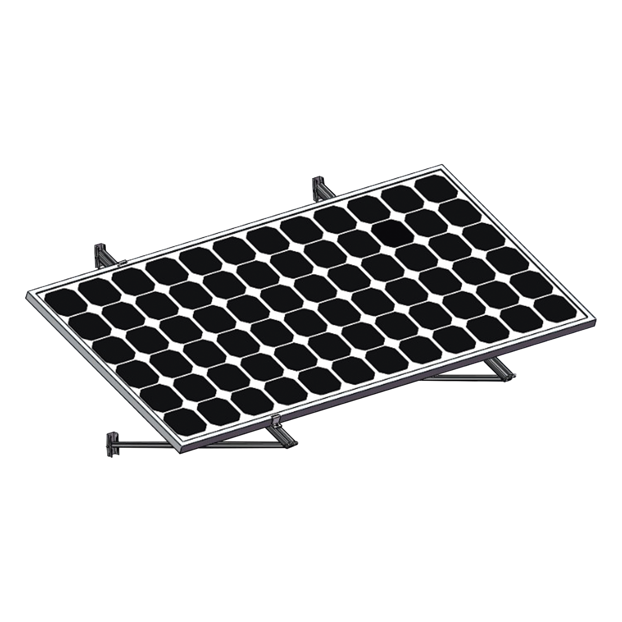 Montaje para Módulos Solares / Aluminio Anodizado / Riel 1400 mm / Espesor 35-40 mm / Muro — EPCOM POWERLINE · SKU PSWM1400