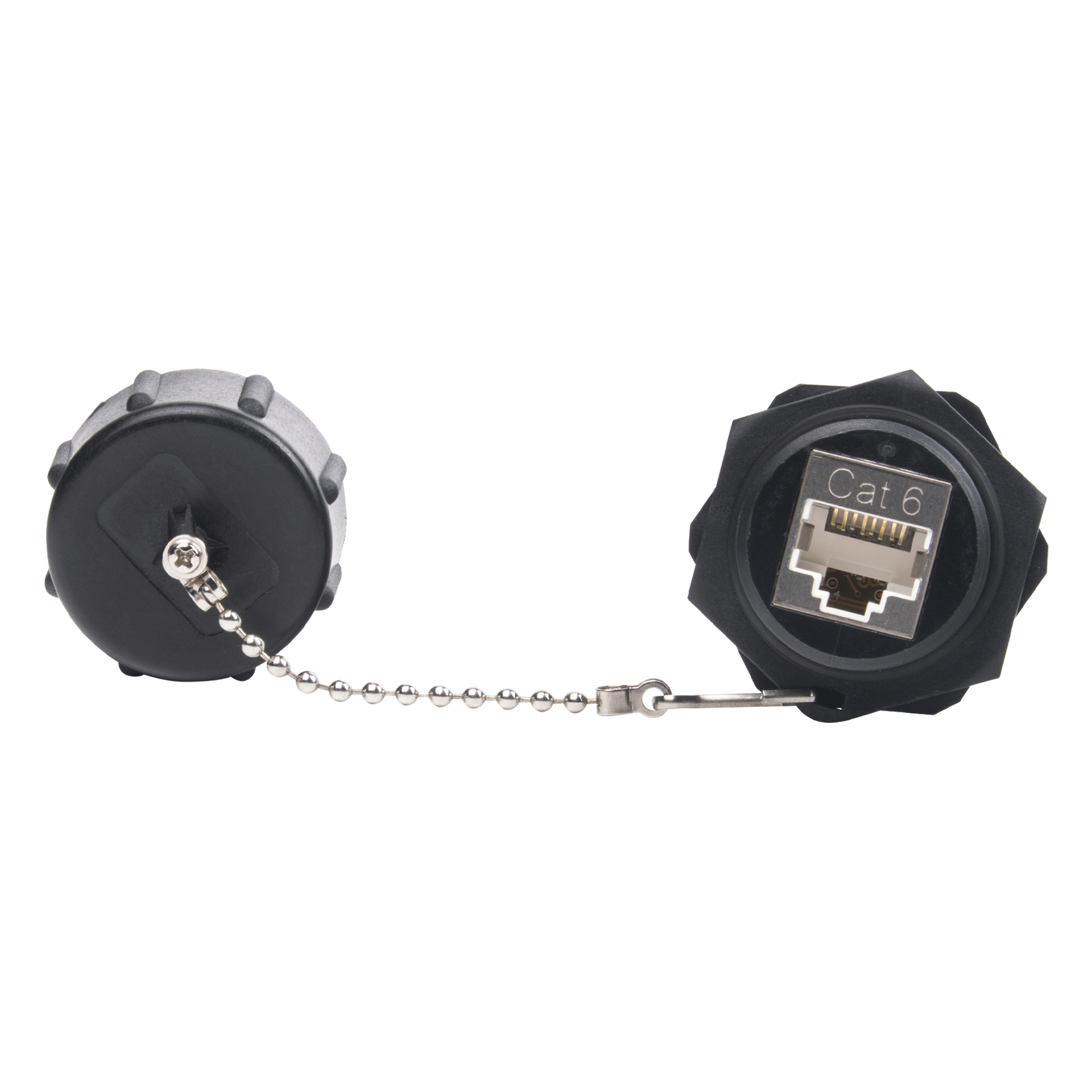 Jack Industrial RJ45 / Cat 6 Blindado / IP67 Waterproof / 50µ Oro / -10°C a 60°C / 750 Ciclos / 3.28 pies Inmersión — LINKEDPRO BY EPCOM · SKU LP-C6WP-JK