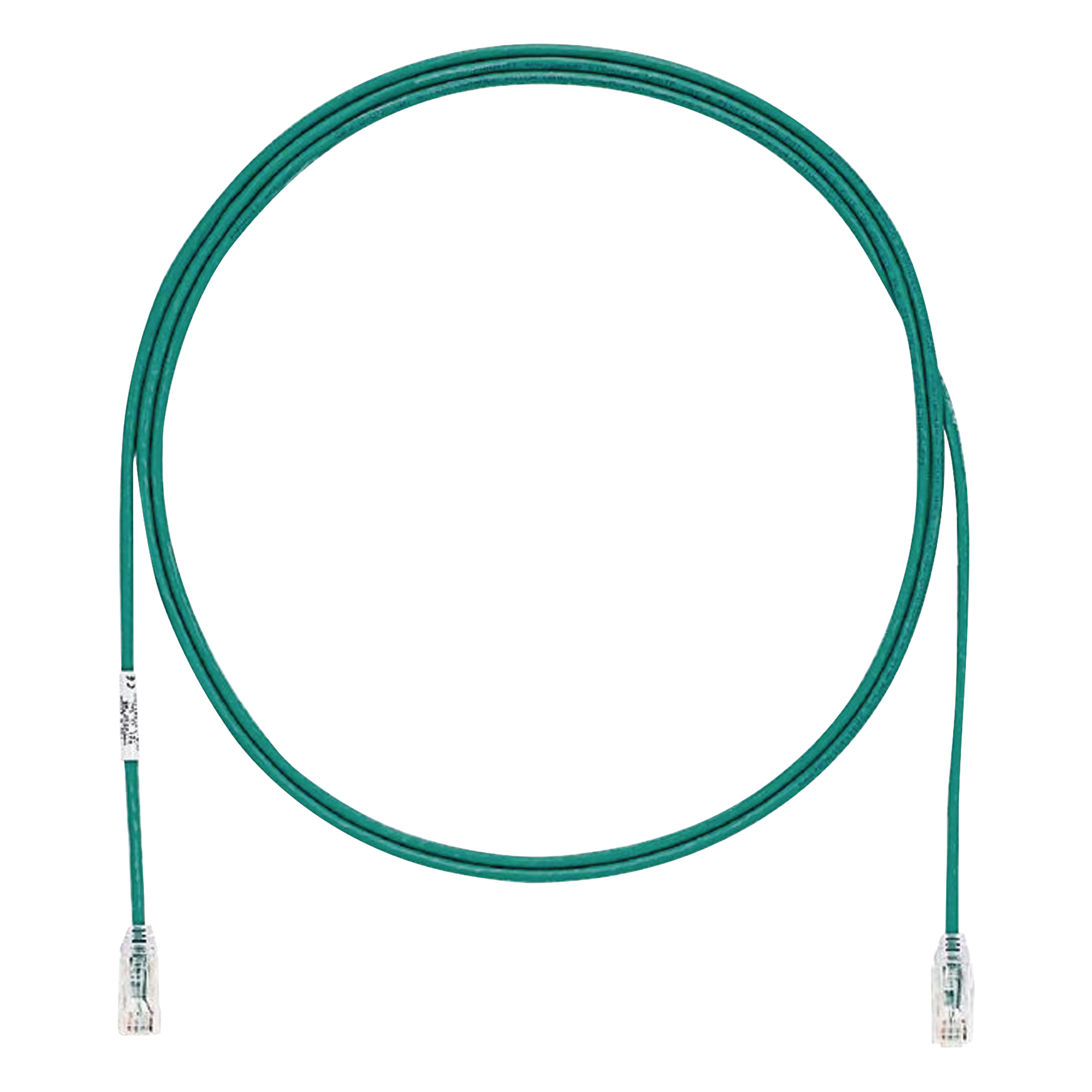 Cable de Parcheo Cat6 / UTP 28AWG / 1.52m (5 pies) / Verde / Diámetro 3.8mm / CM/LSZH — PANDUIT · SKU UTP28SP5GR